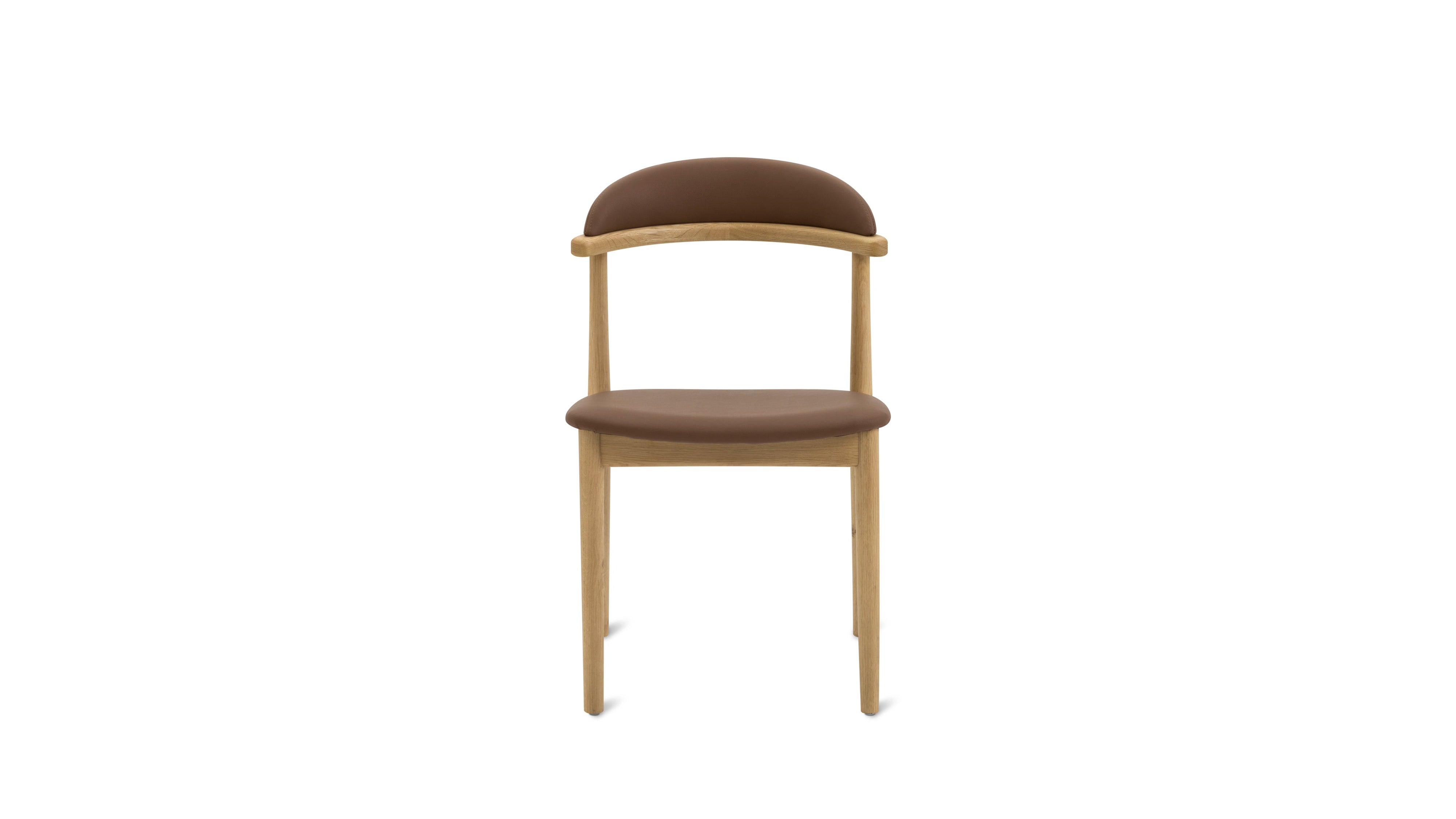 Count On Me Armless Dining Chair (Set of Two), Oak, Brown Seat - Sundays CompanyDNC - SH - 011 - 057