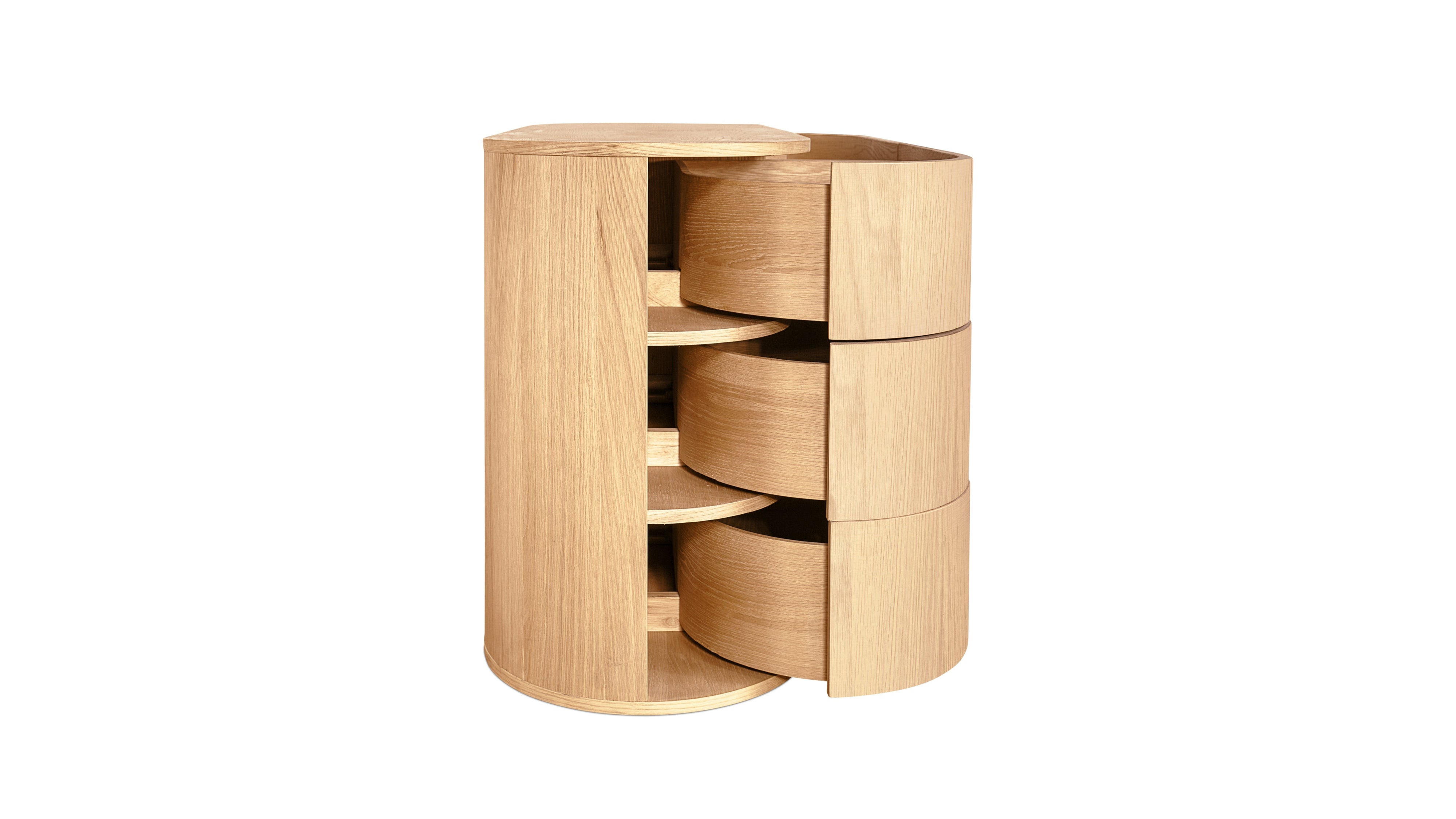 Go Round Dresser, 6 Drawer, White Limed Oak - Image 10