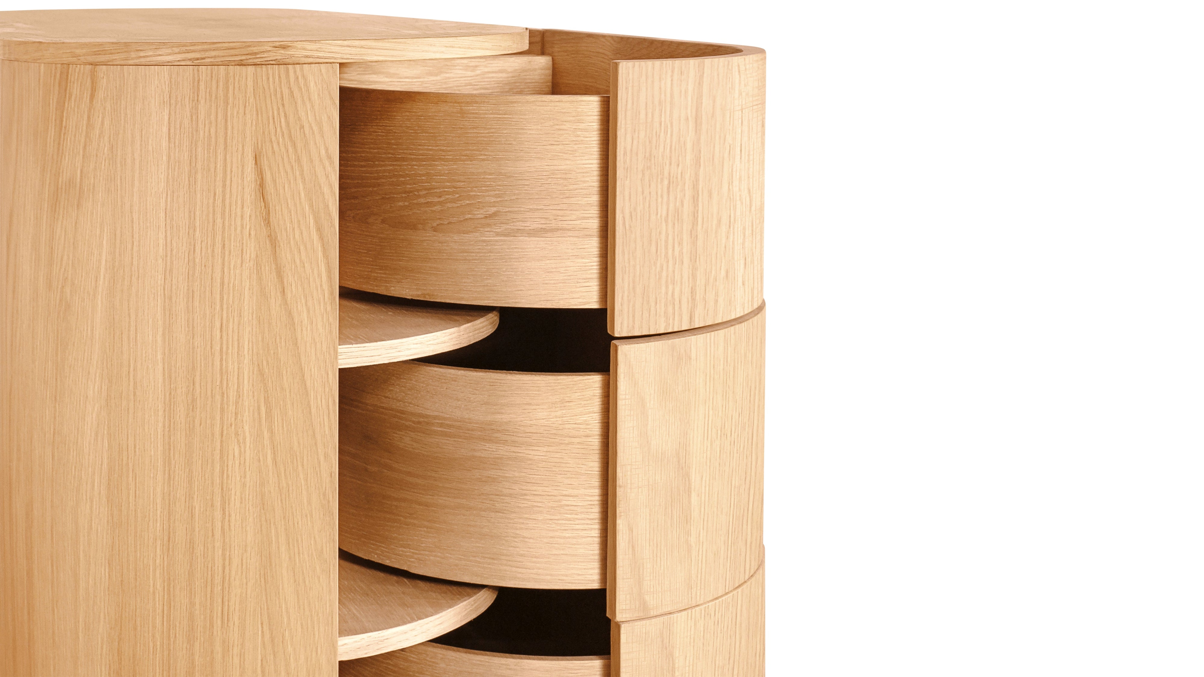 Go Round Dresser, 6 Drawer, White Limed Oak - Image 11