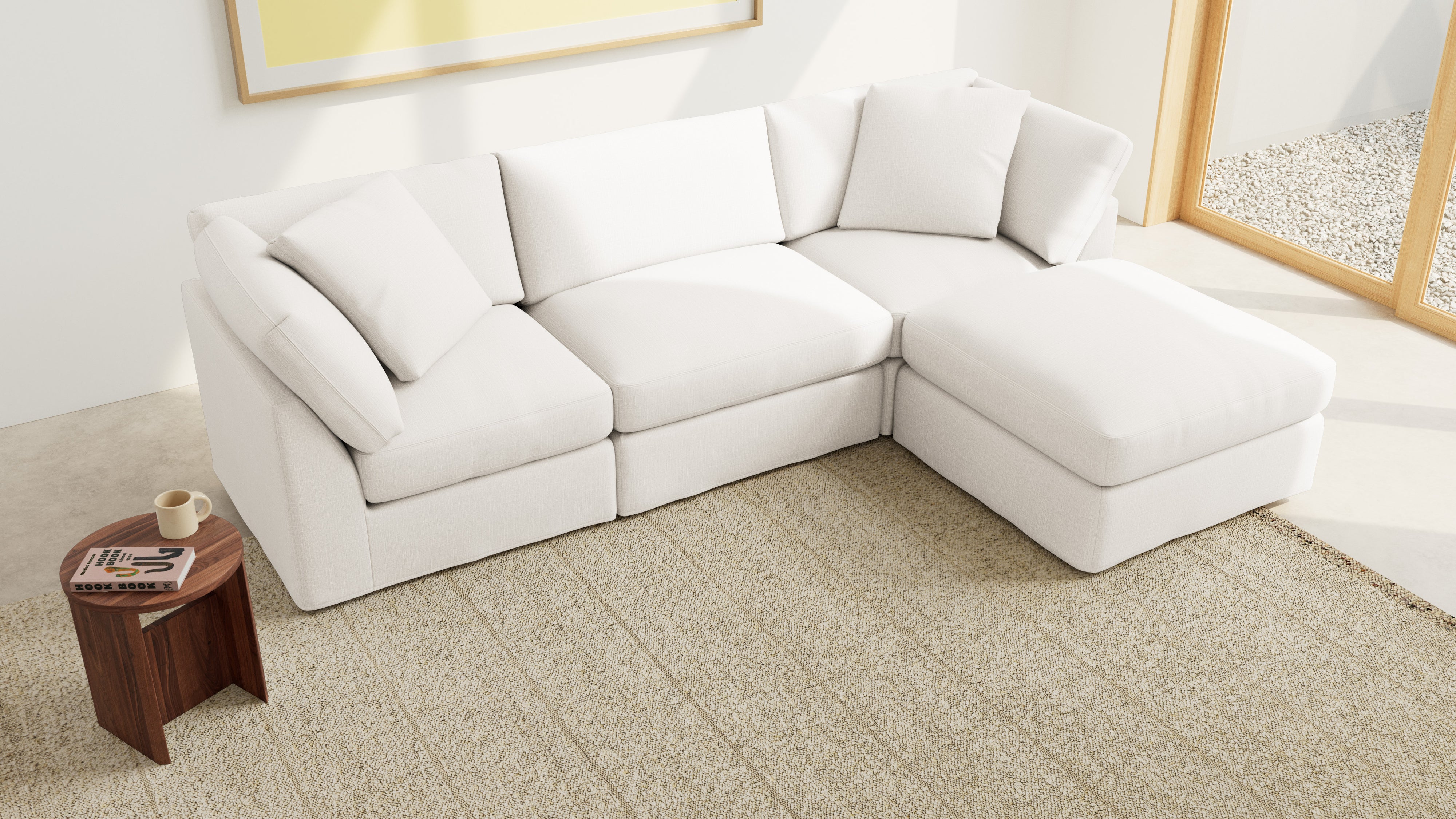 Get Together™ 4-Piece Modular Sectional, Standard, Cream Linen