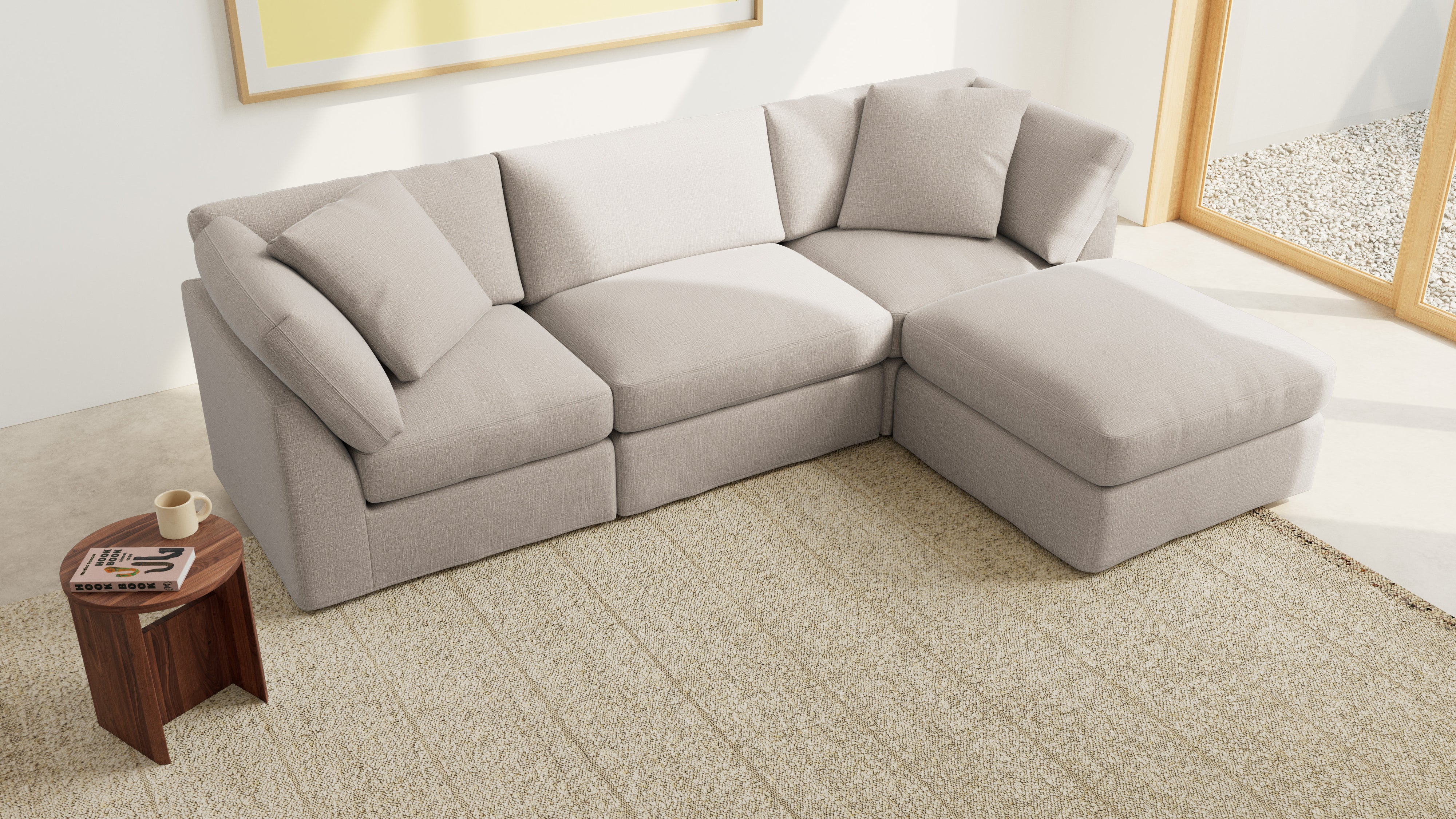 Get Together™ 4-Piece Modular Sectional, Standard, Light Pebble