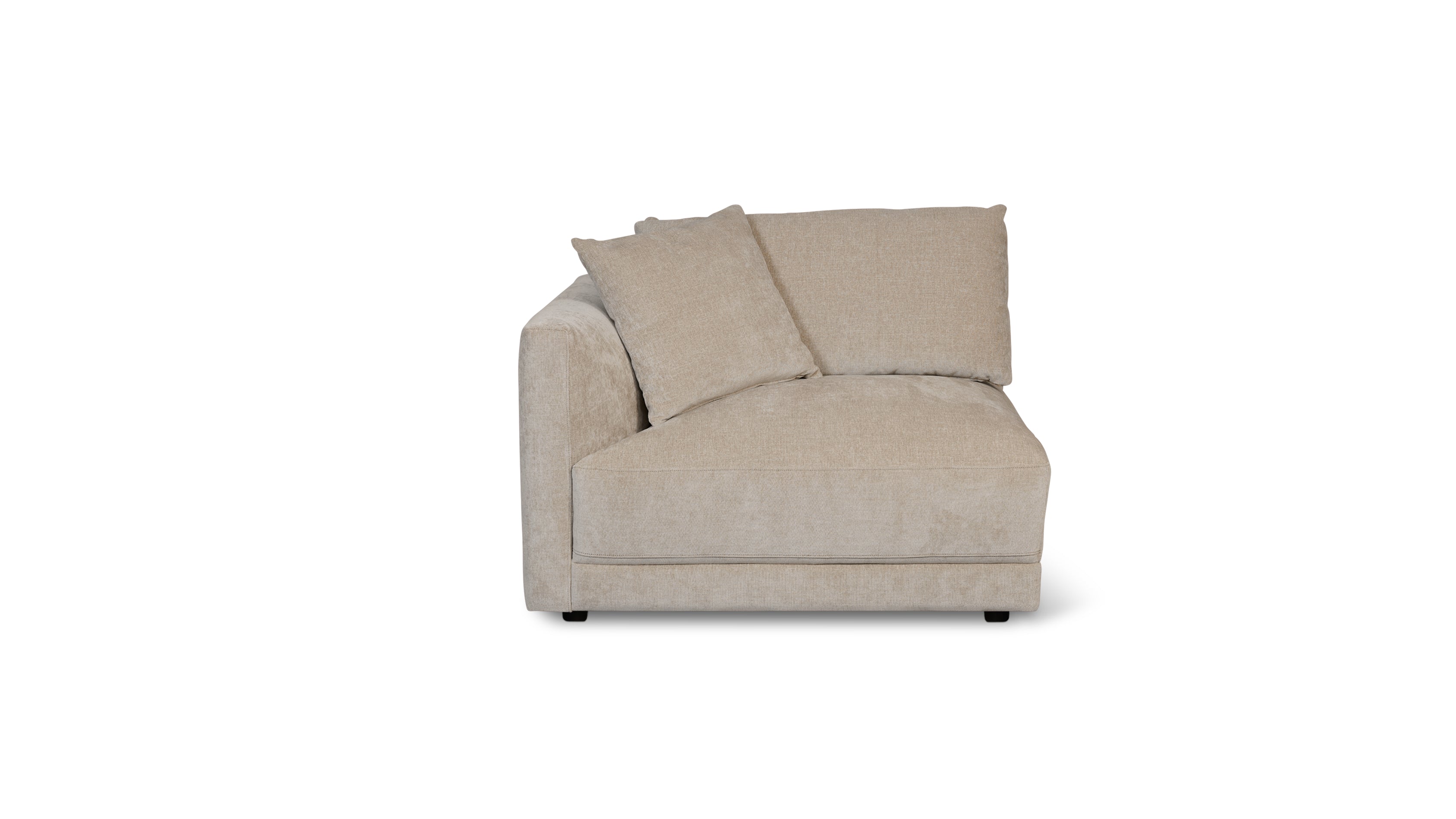 Soft Spot Left Arm Corner Chair, Cashew - Image 1
