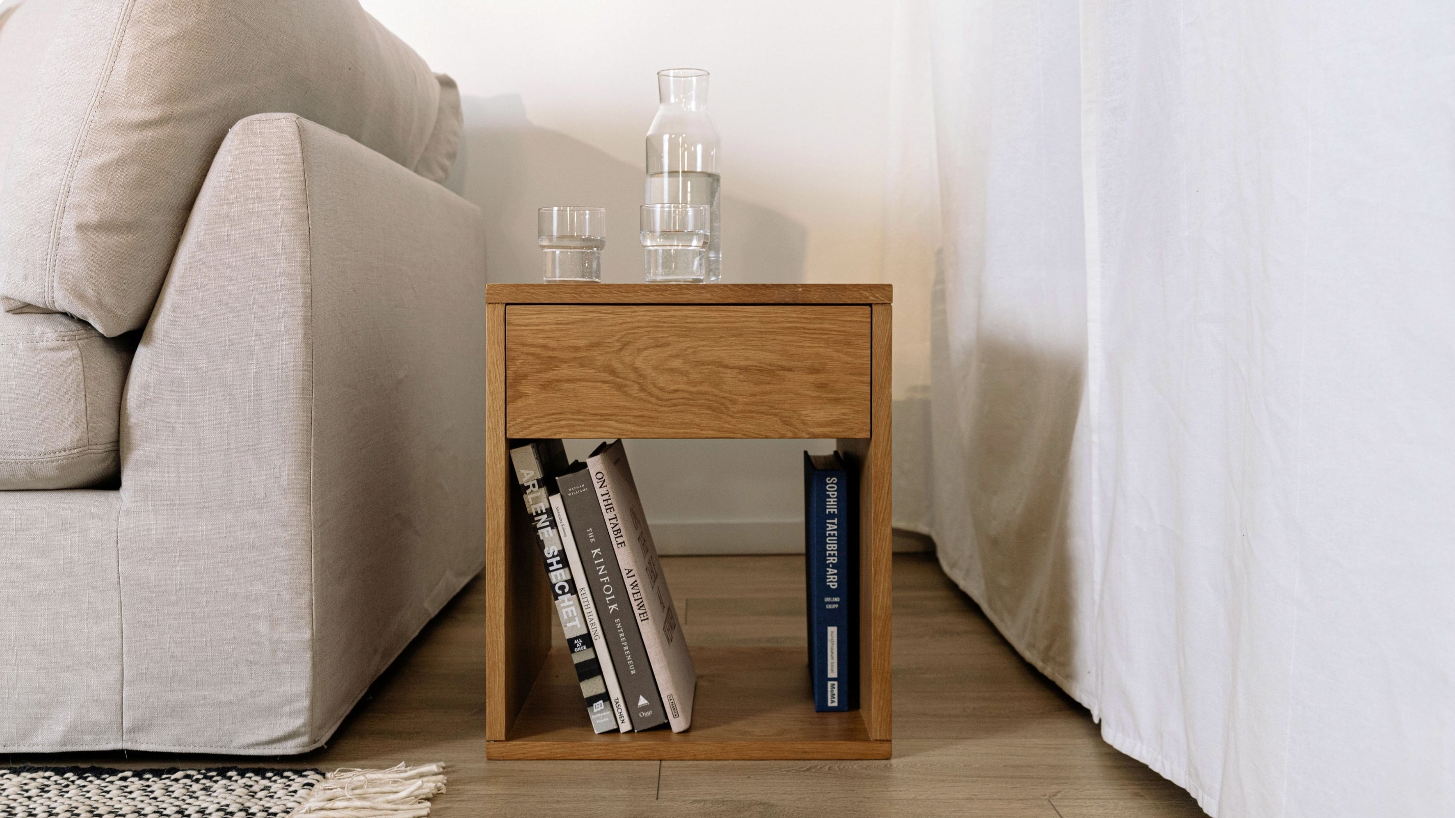 Rest Easy Nightstand With Drawer, Tall, Walnut - Image 8