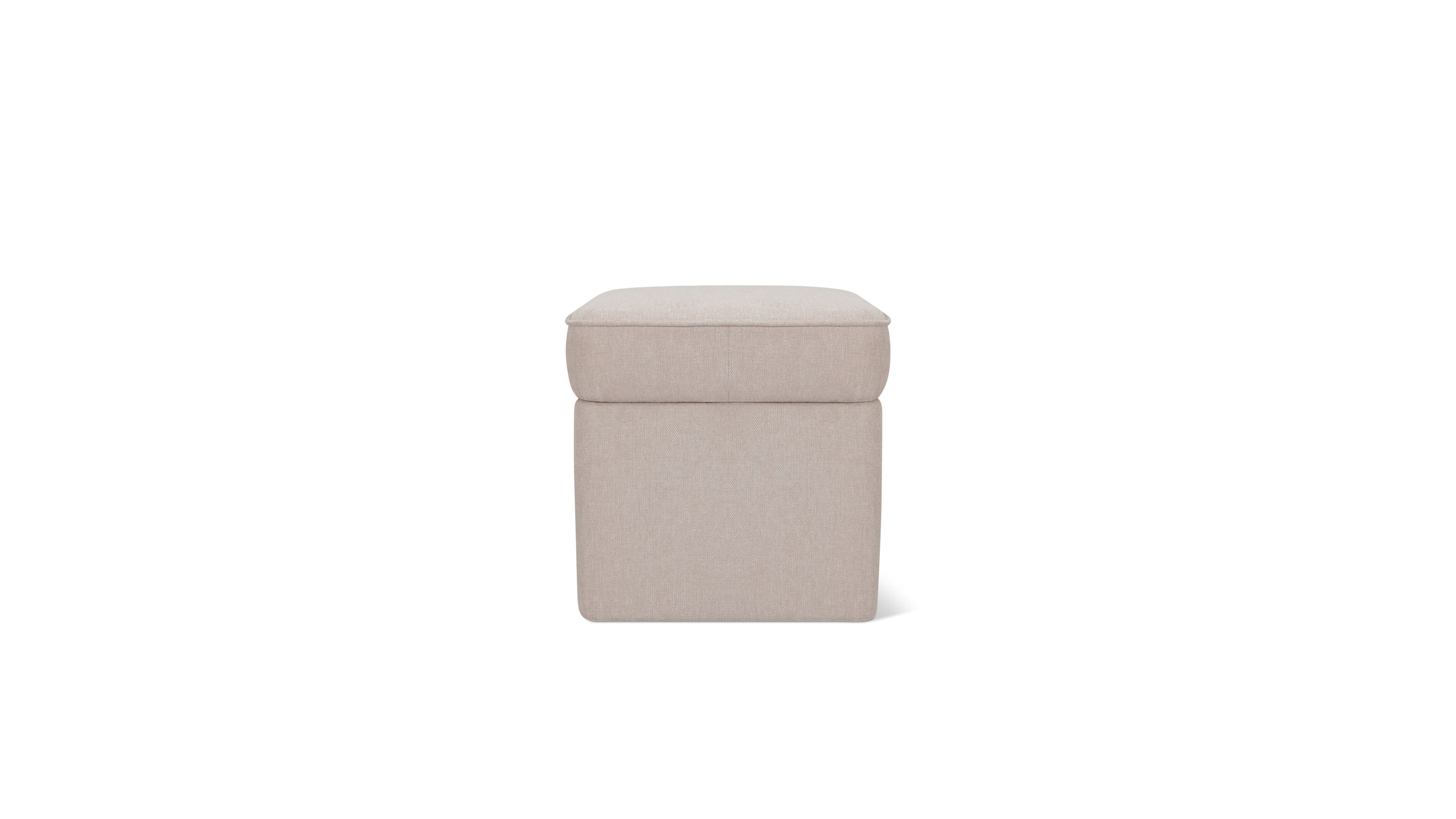 Pod Storage Ottoman, Small, Latte