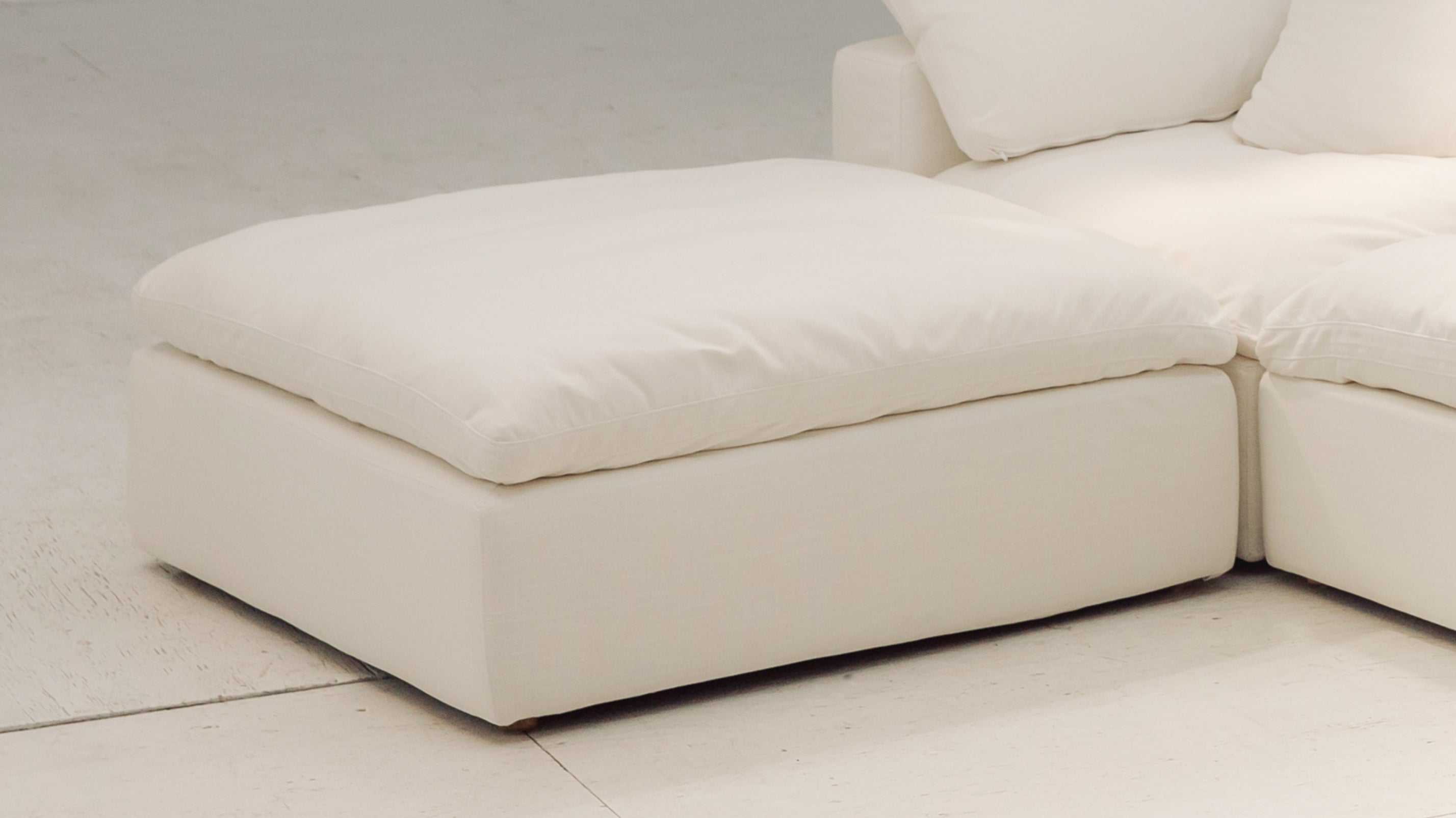 Movie Night™ Ottoman, Large, Cream Linen - Image 6