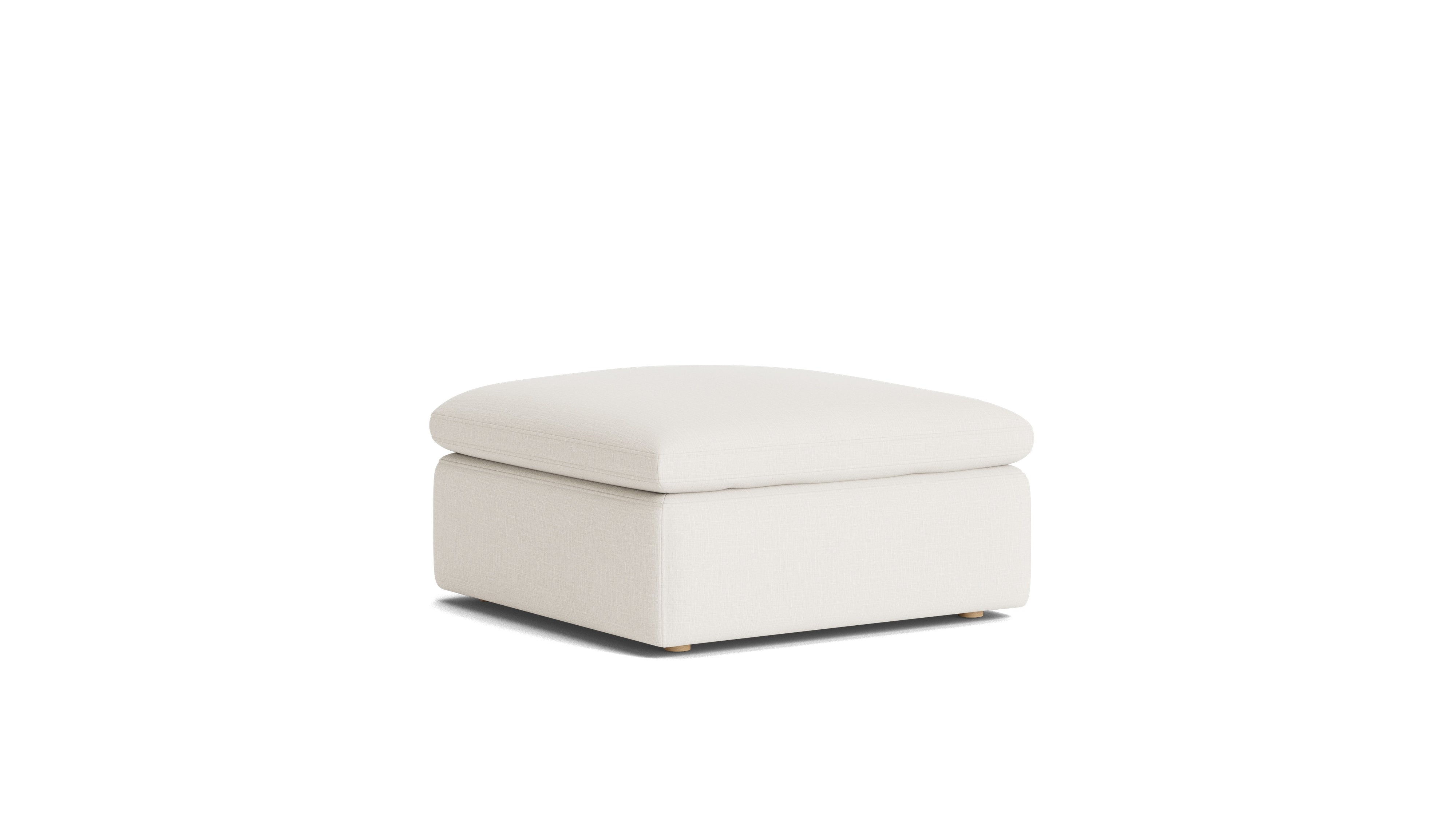 Movie Night™ Ottoman, Large, Cream Linen
