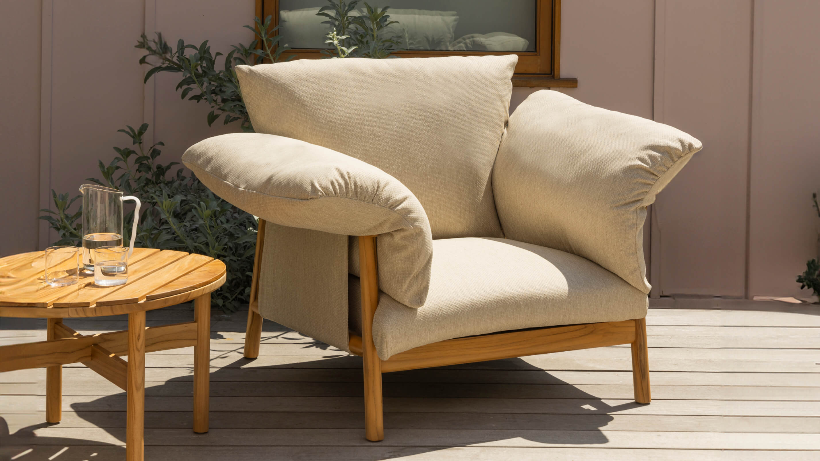 Pillow Talk Outdoor Lounge Chair, Pepper - Image 5