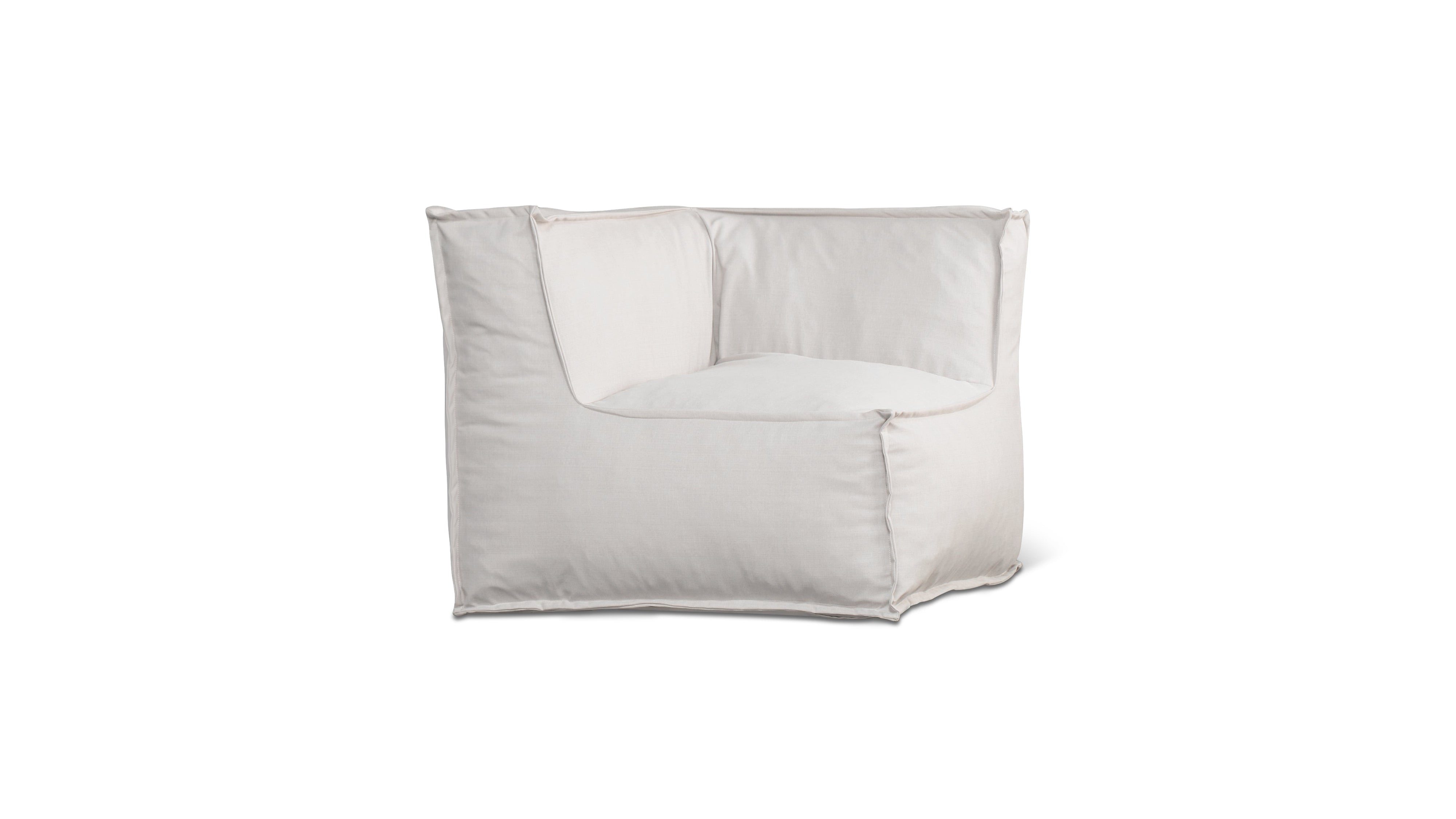 Make Waves Outdoor Corner Chair, Gull - Image 1