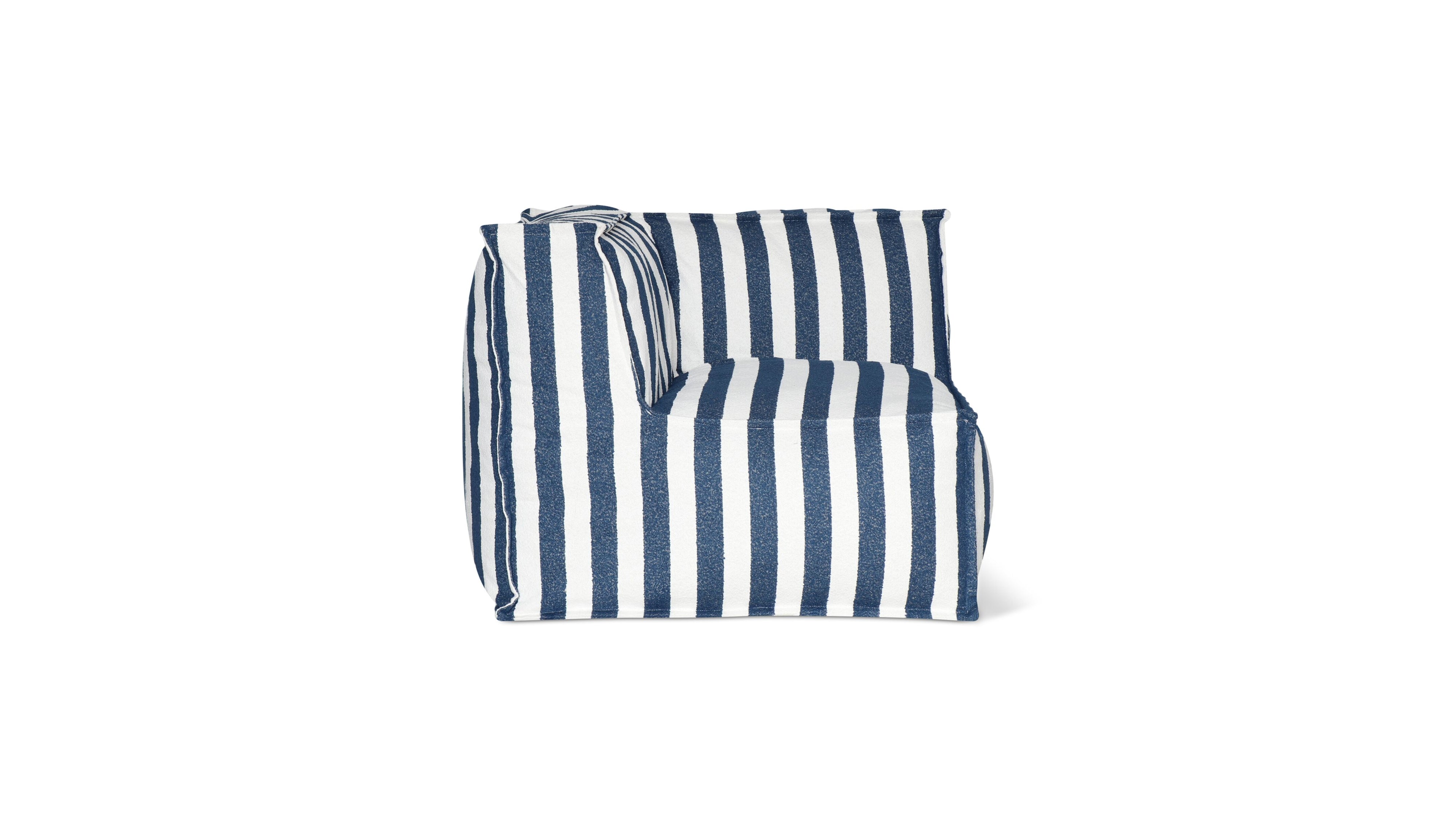 Make Waves Outdoor Corner Chair, Ocean Stripe
