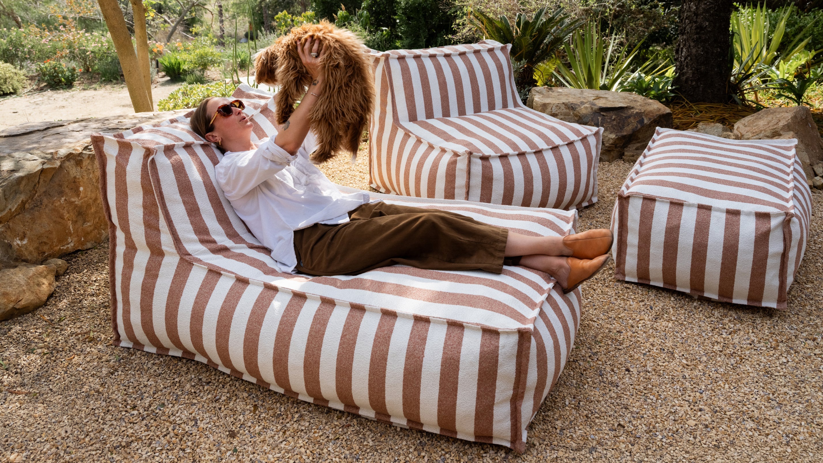 Make Waves Outdoor Chaise, Gull - Image 9