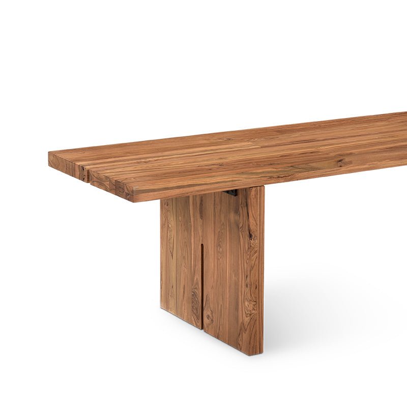 Plane Outdoor Bench, Seats 4, Teak - Image 6