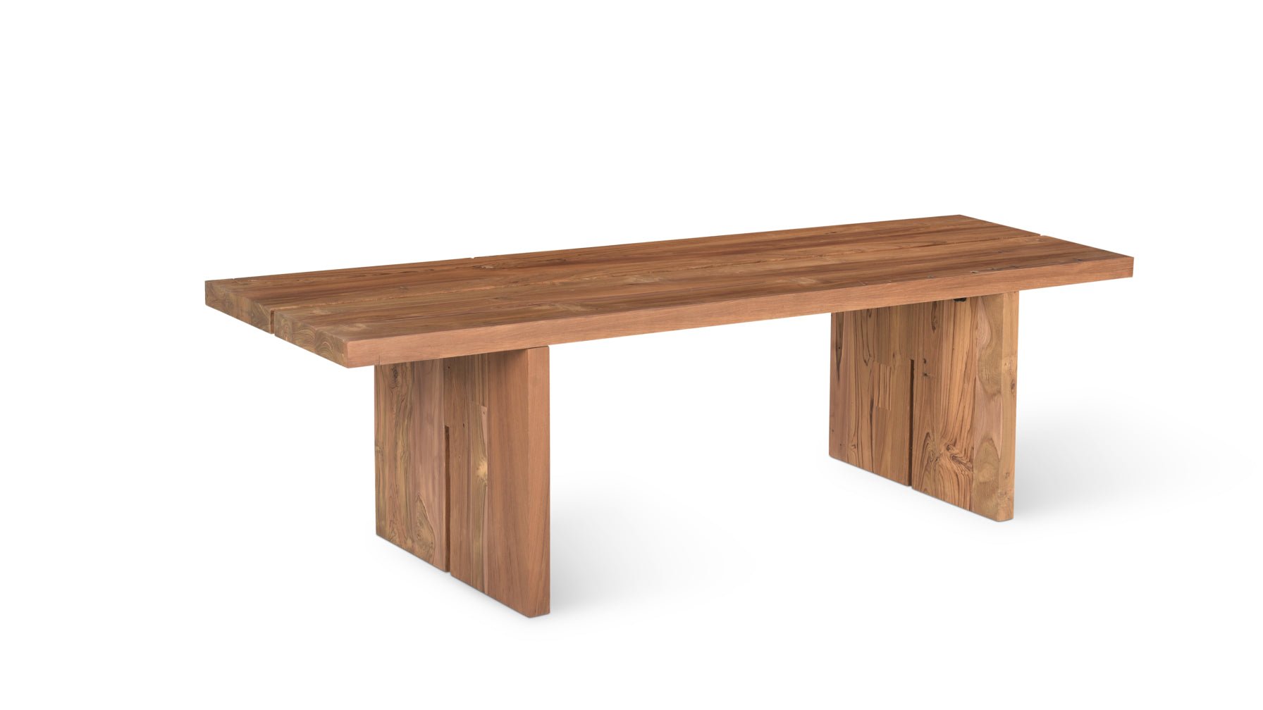 Plane Outdoor Bench, Seats 3, Teak - Image 1