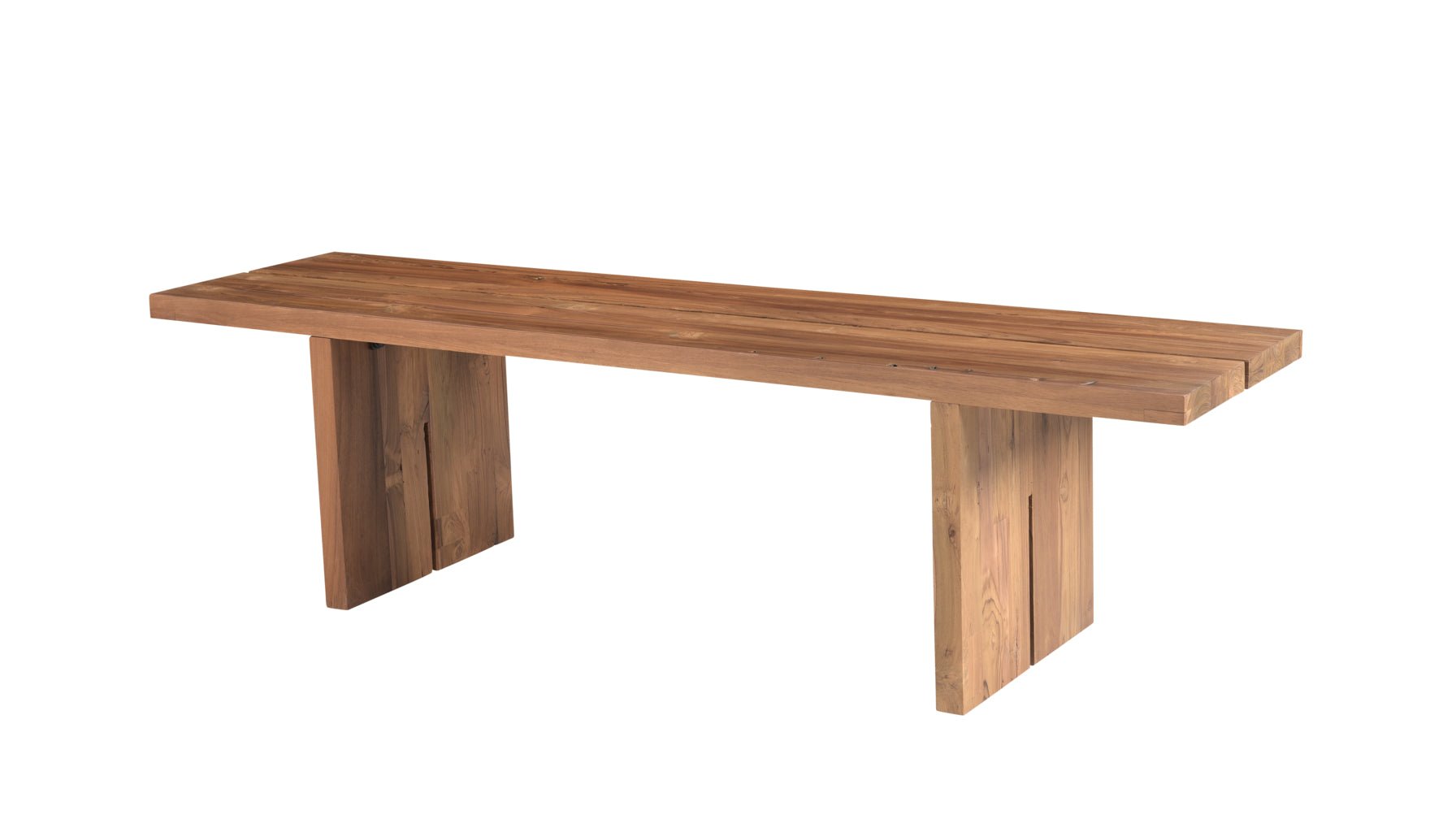Plane Outdoor Bench, Seats 3, Teak - Image 5