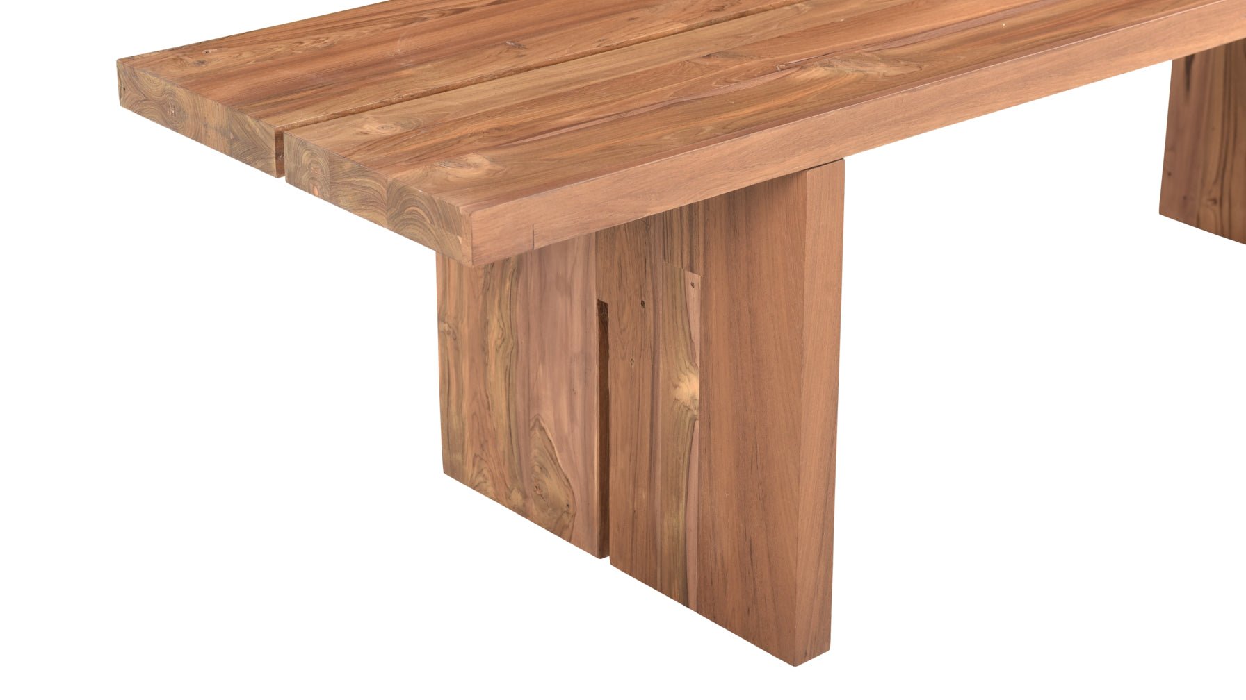 Plane Outdoor Bench, Seats 3, Teak - Image 8