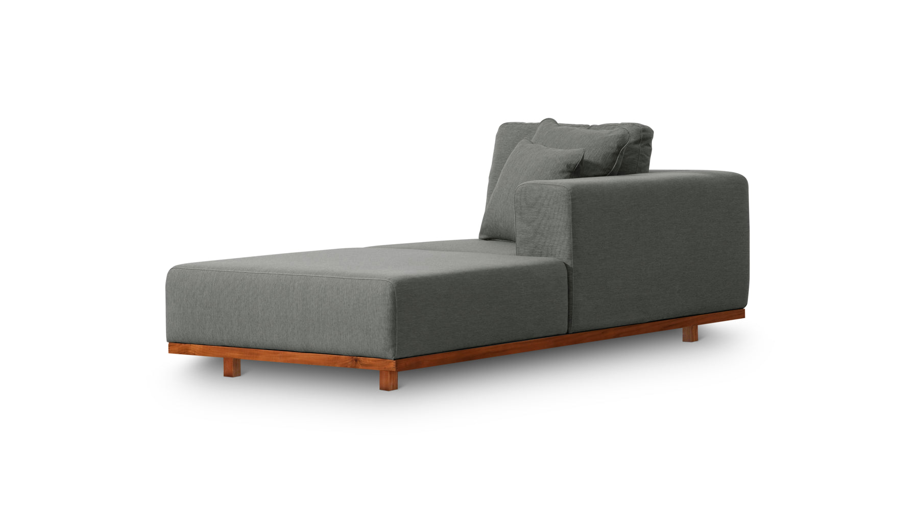 Sunny Days Outdoor Chaise, Right Facing, Pepper - Image 1