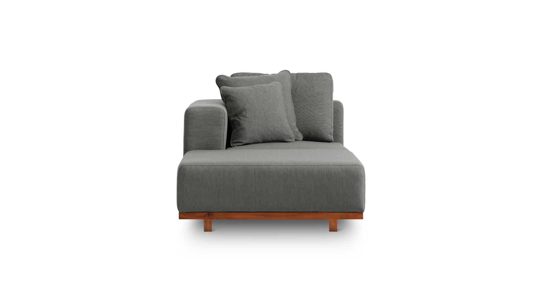 Sunny Days Outdoor Chaise, Left Facing, Pepper - Sundays CompanyOUT - MO - 006 - 025