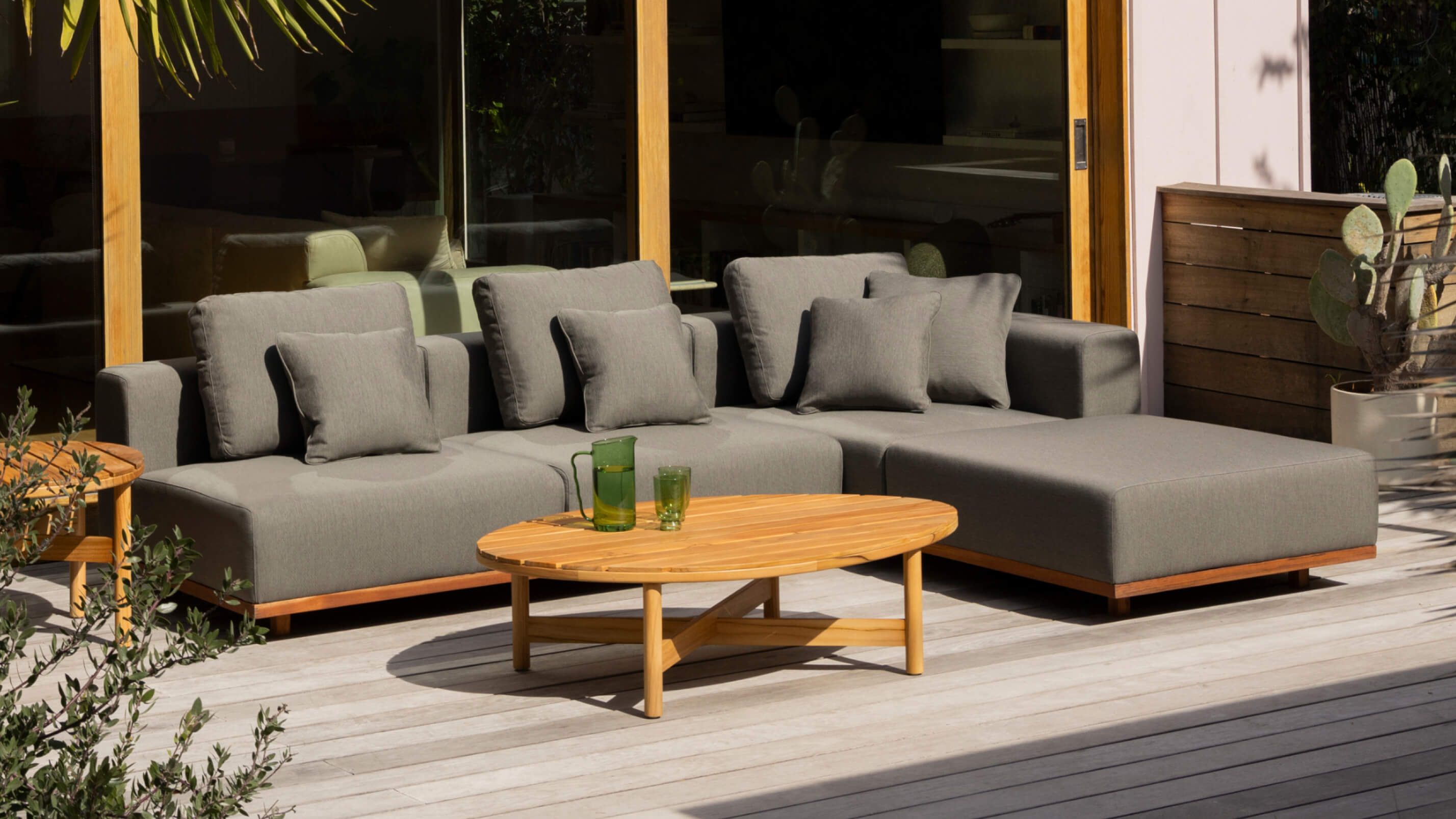 Sunny Days Outdoor Sectional, Right Facing, Sandy - Image 7