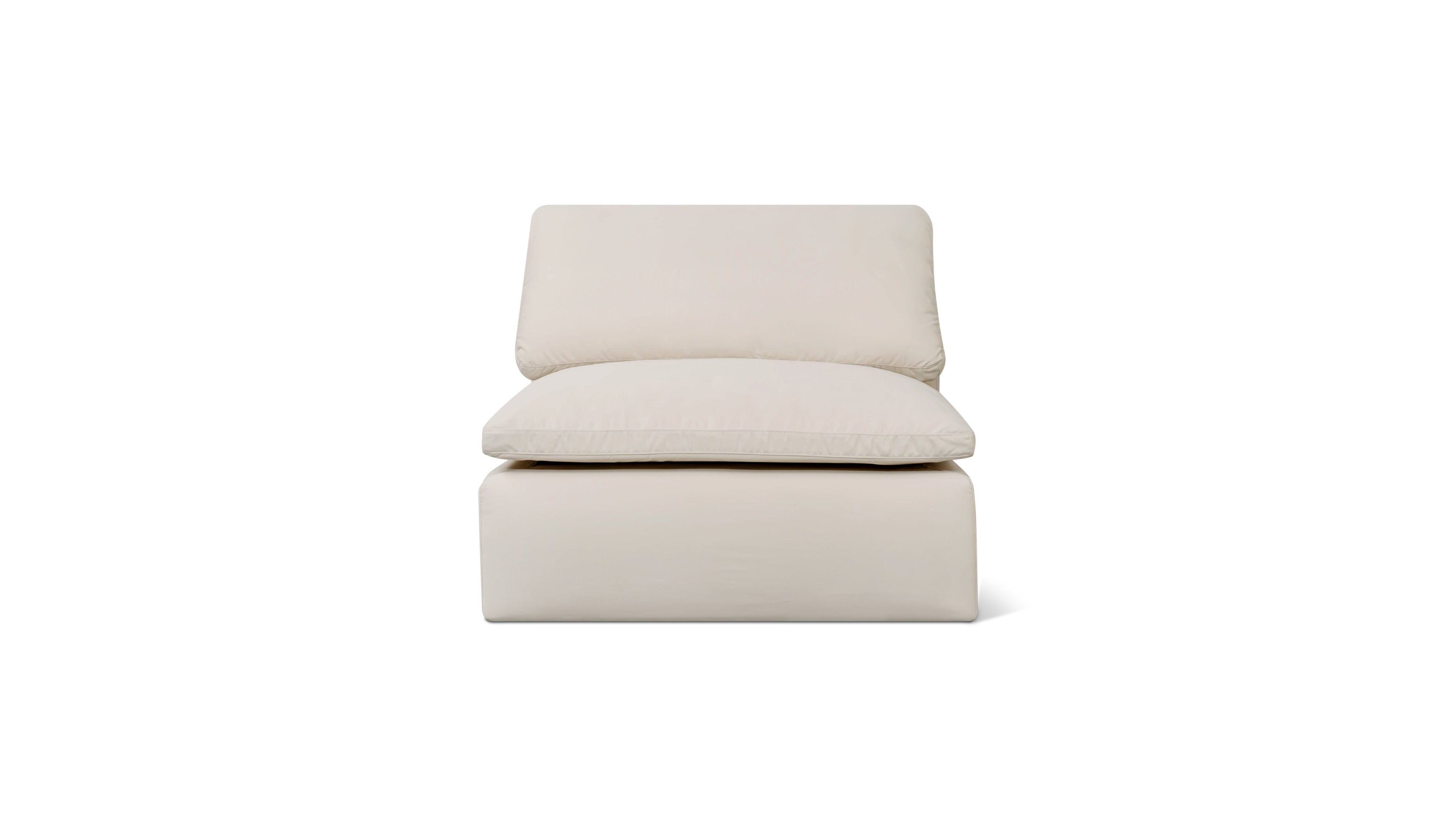 Movie Night™ Outdoor Armless Chair, Standard, Ivory - Image 1