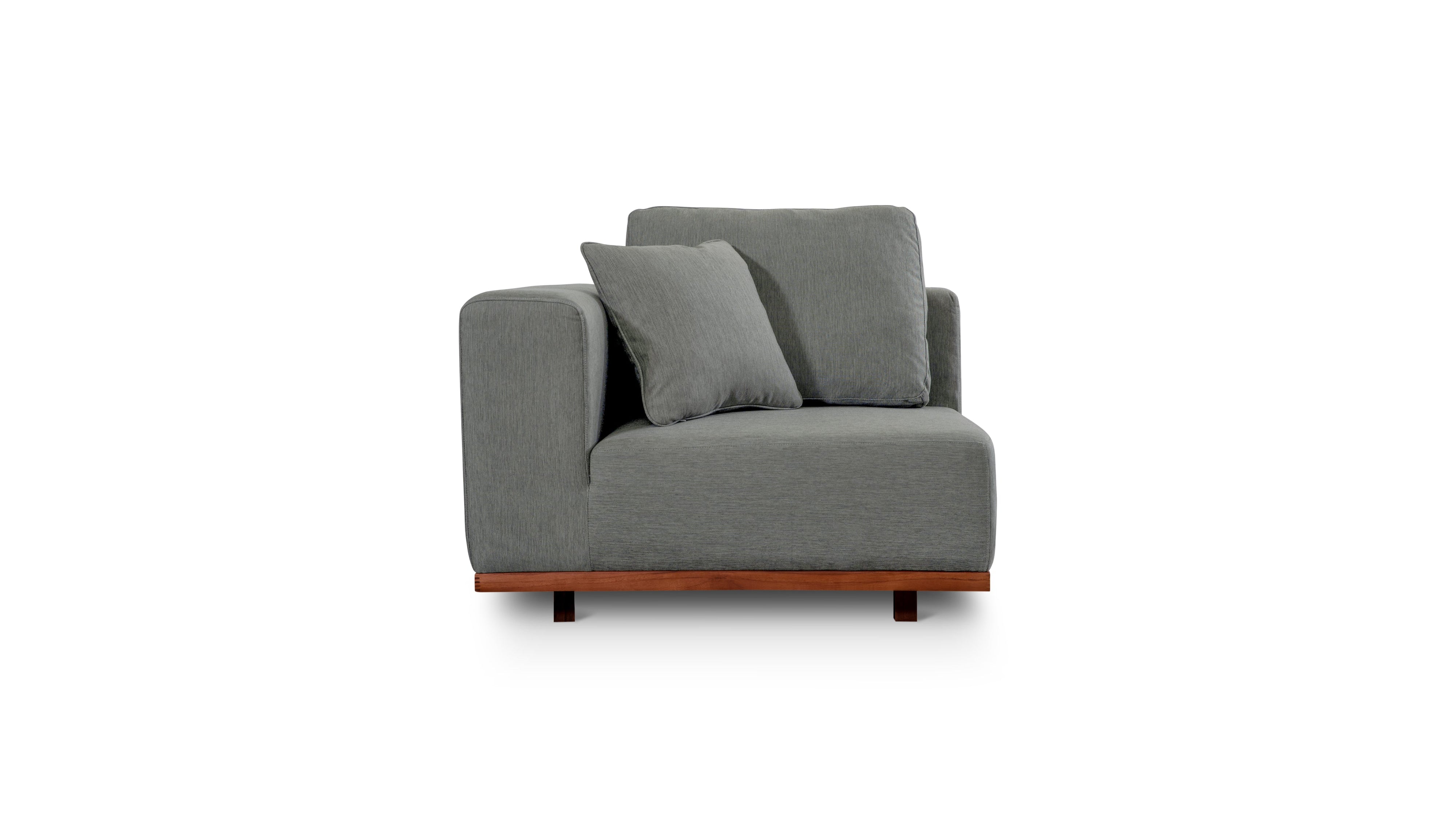 Sunny Days Outdoor Corner Chair, Pepper - Image 7