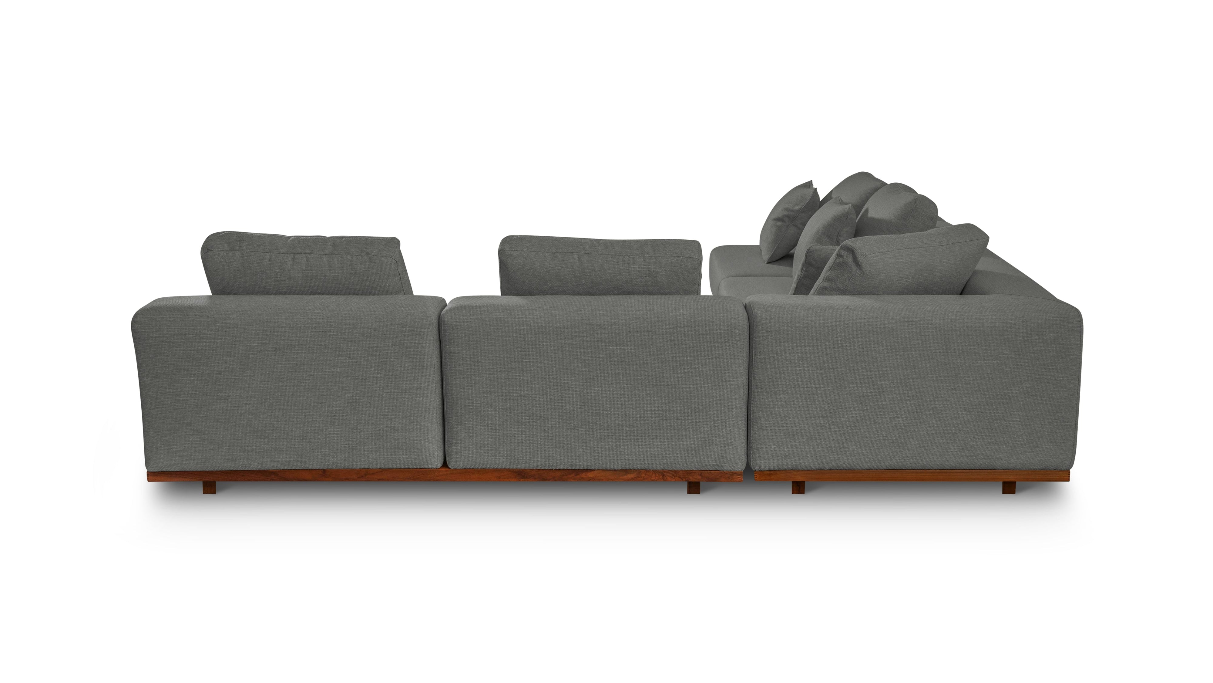 Sunny Days Outdoor 3-Piece Modular Sectional, Pepper - Image 7