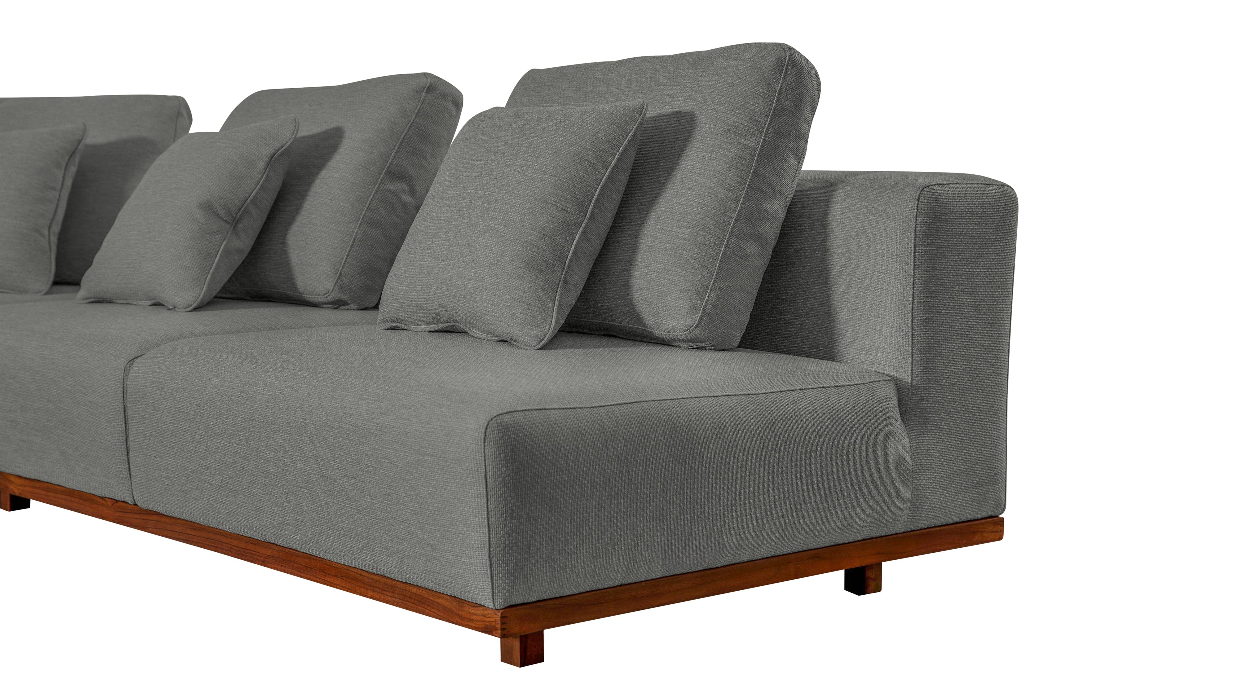 Sunny Days Outdoor 3-Piece Modular Sectional, Pepper - Image 6