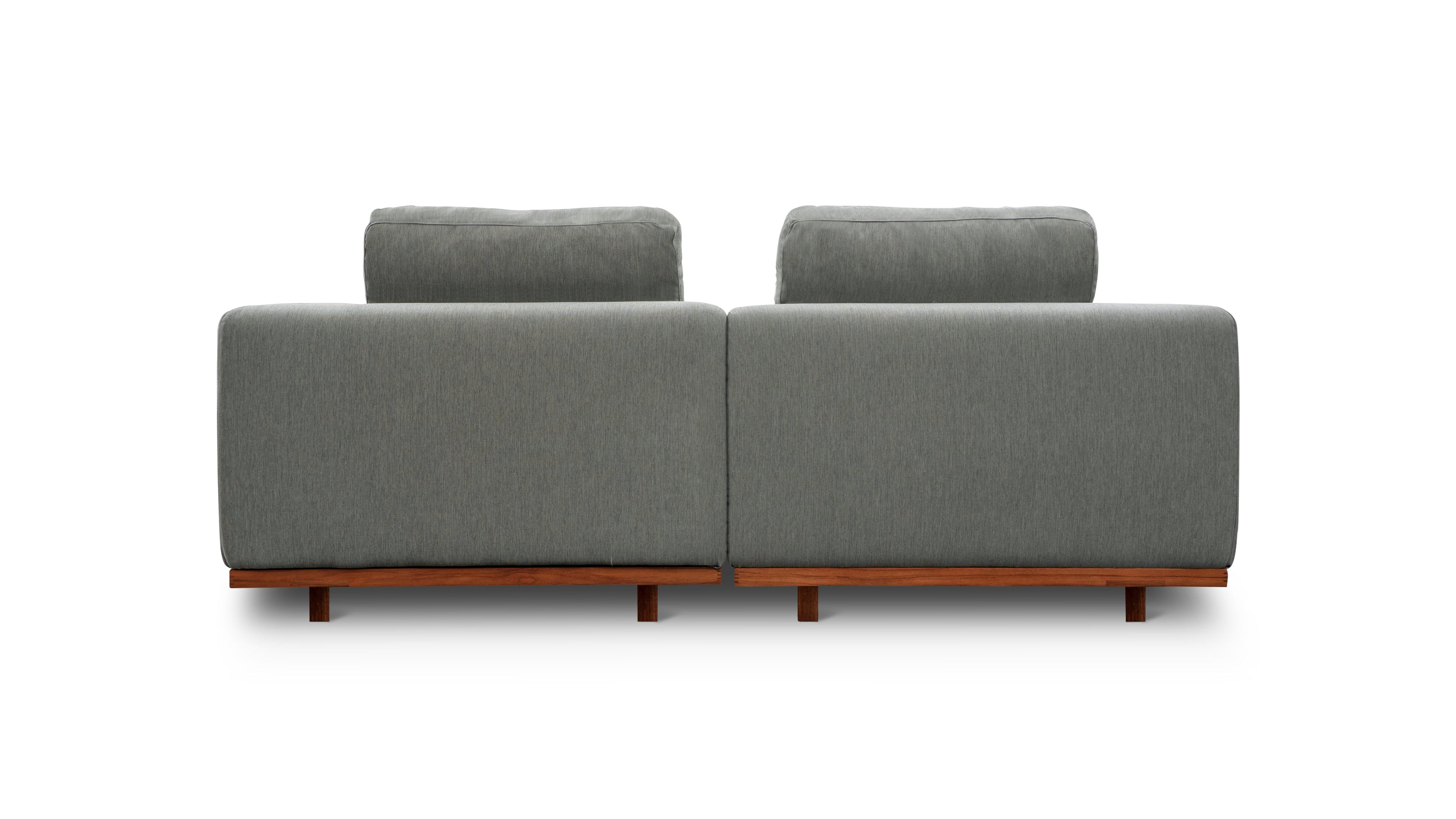 Sunny Days Outdoor 2-Piece Modular Sofa, Pepper - Image 7