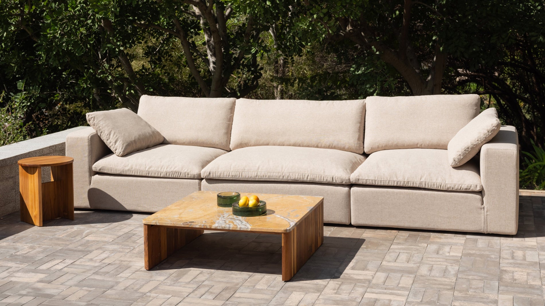 Movie Night™ Outdoor 3-Piece Modular Sofa, Standard, Desert_image