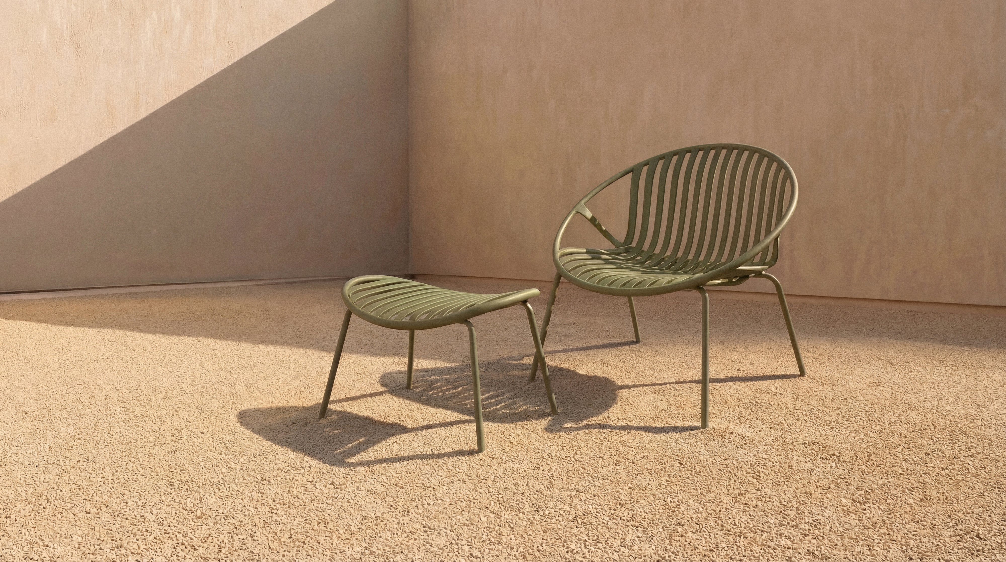 Golden Hour Outdoor Lounge Chair (Set of Two), Matcha