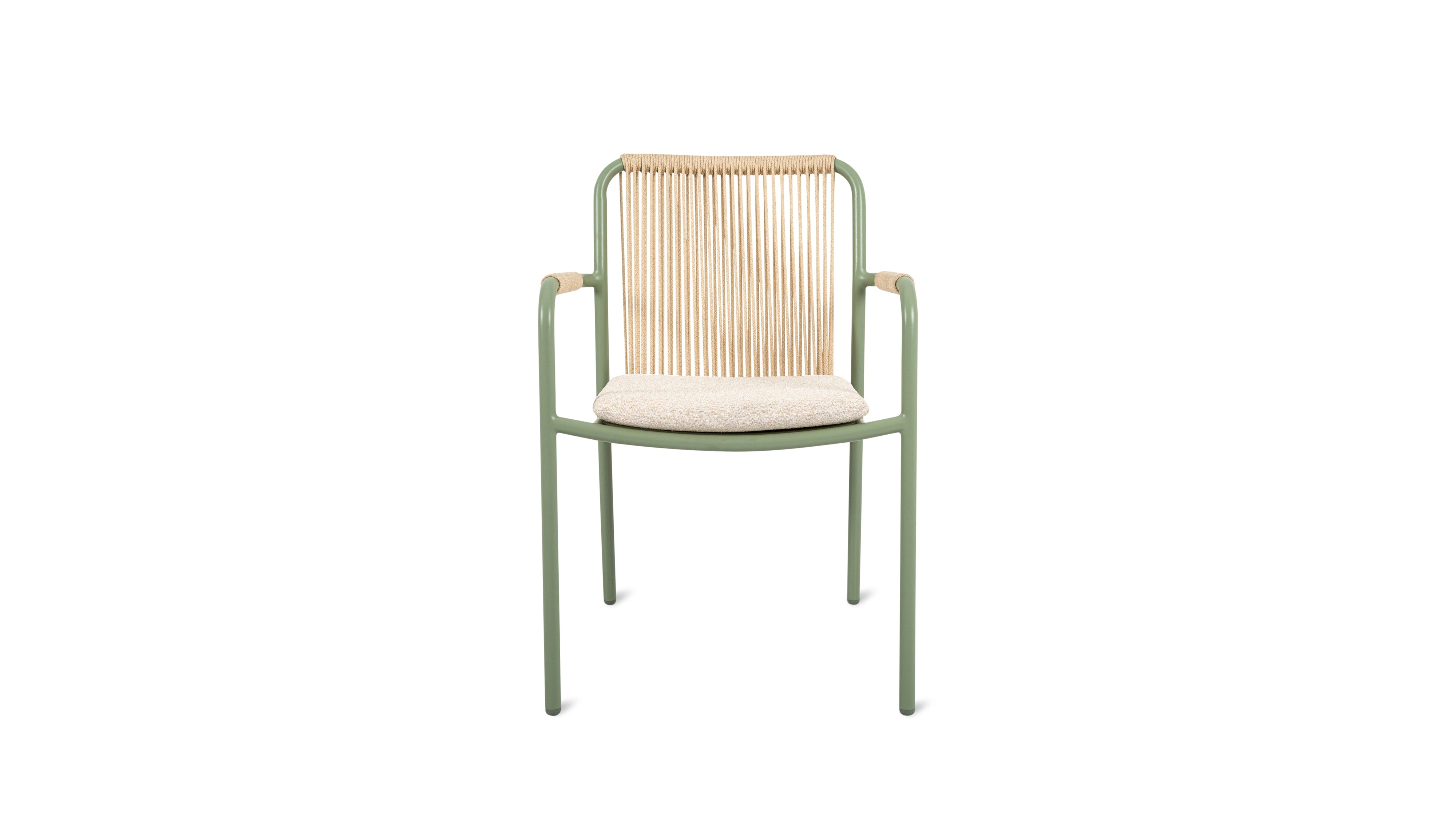 On Deck Outdoor Dining Chair (Set of Two), Sage - Image 8