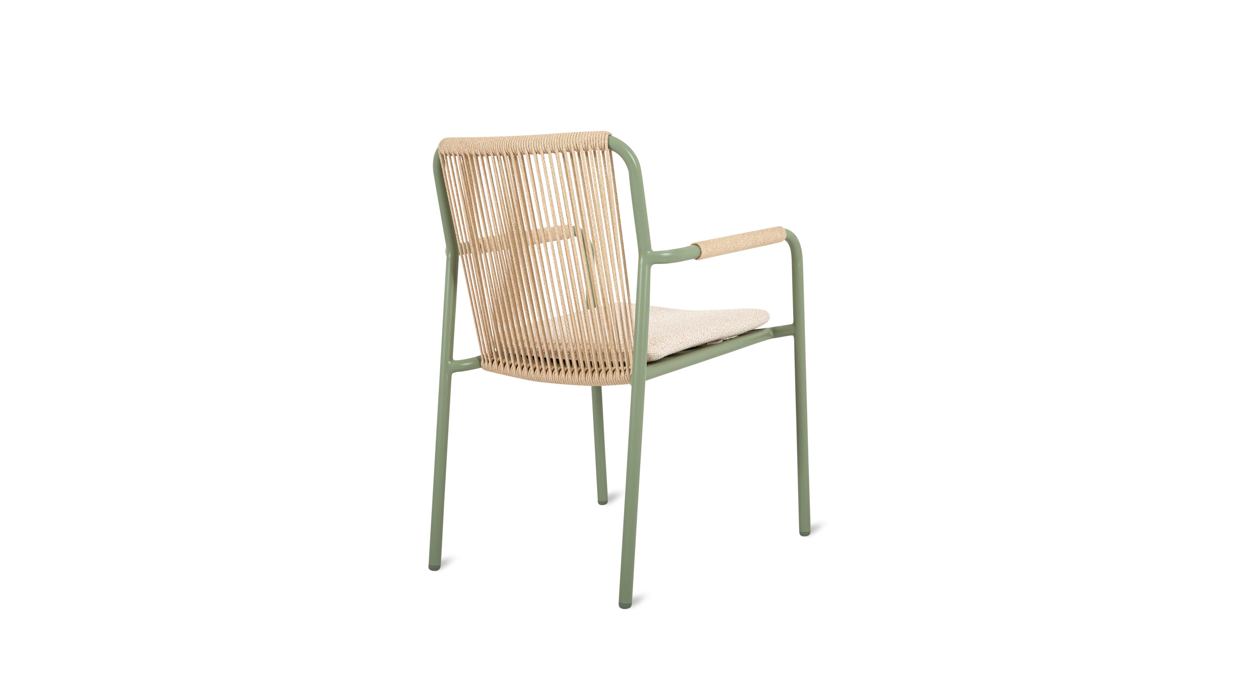 On Deck Outdoor Dining Chair (Set of Two), Sage - Image 5