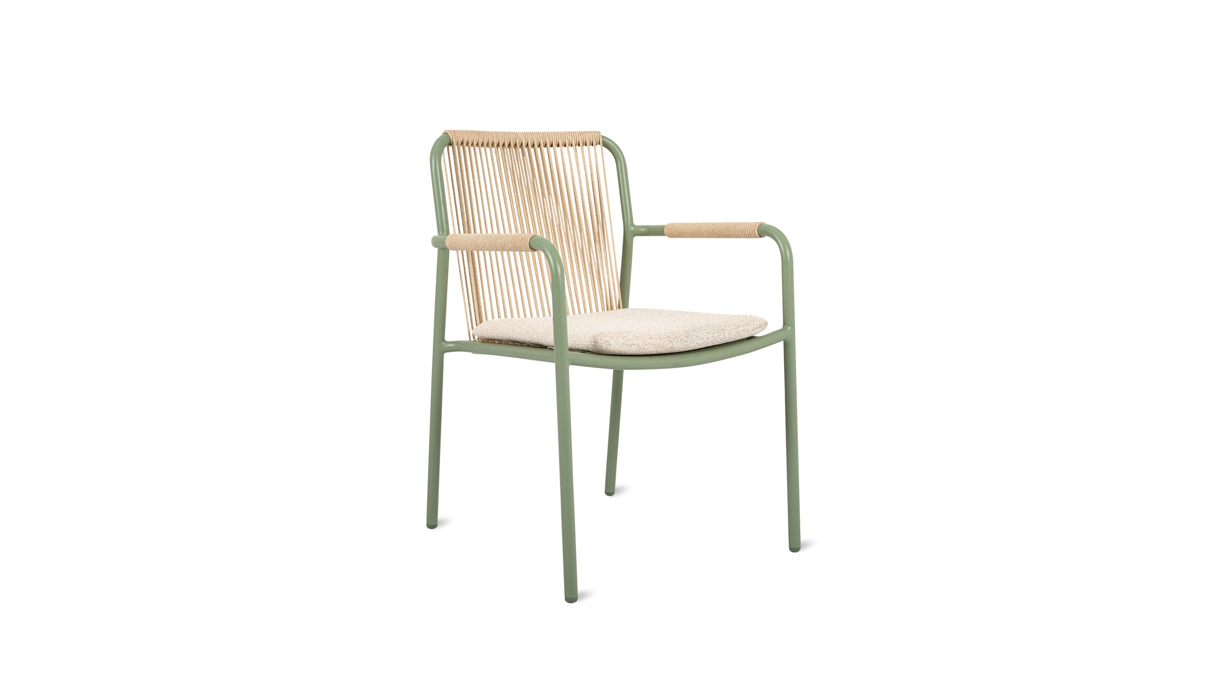 On Deck Outdoor Dining Chair (Set of Two), Sage - Image 1