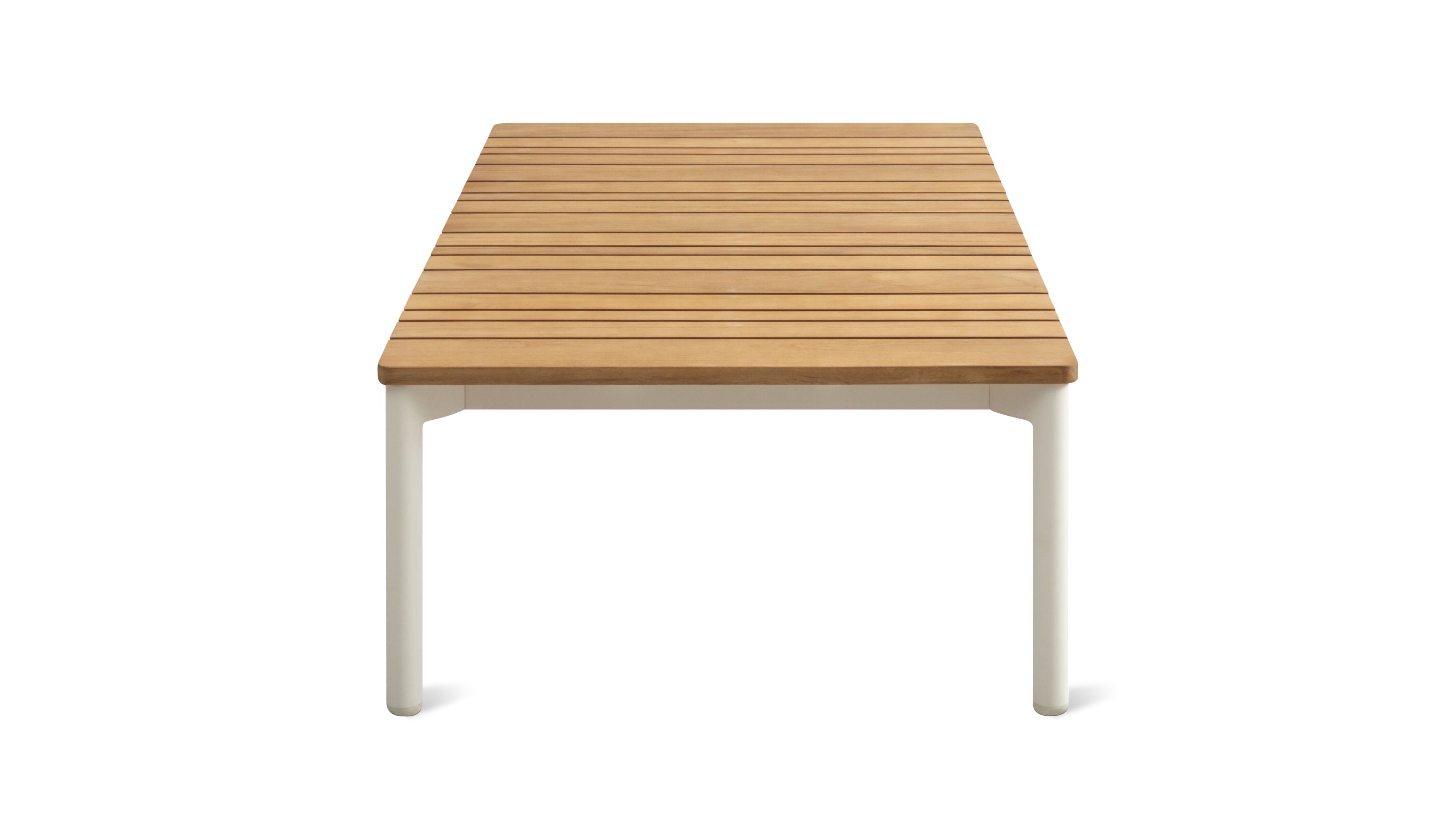 Sweet Escape Outdoor Coffee Table, Ivory/Teak