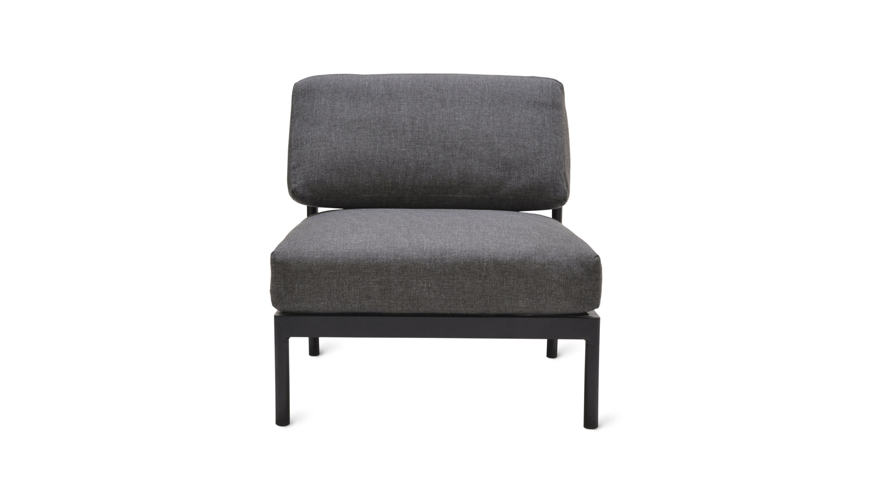 Resort Life Outdoor Armless Chair, Ocean Grey - Image 1