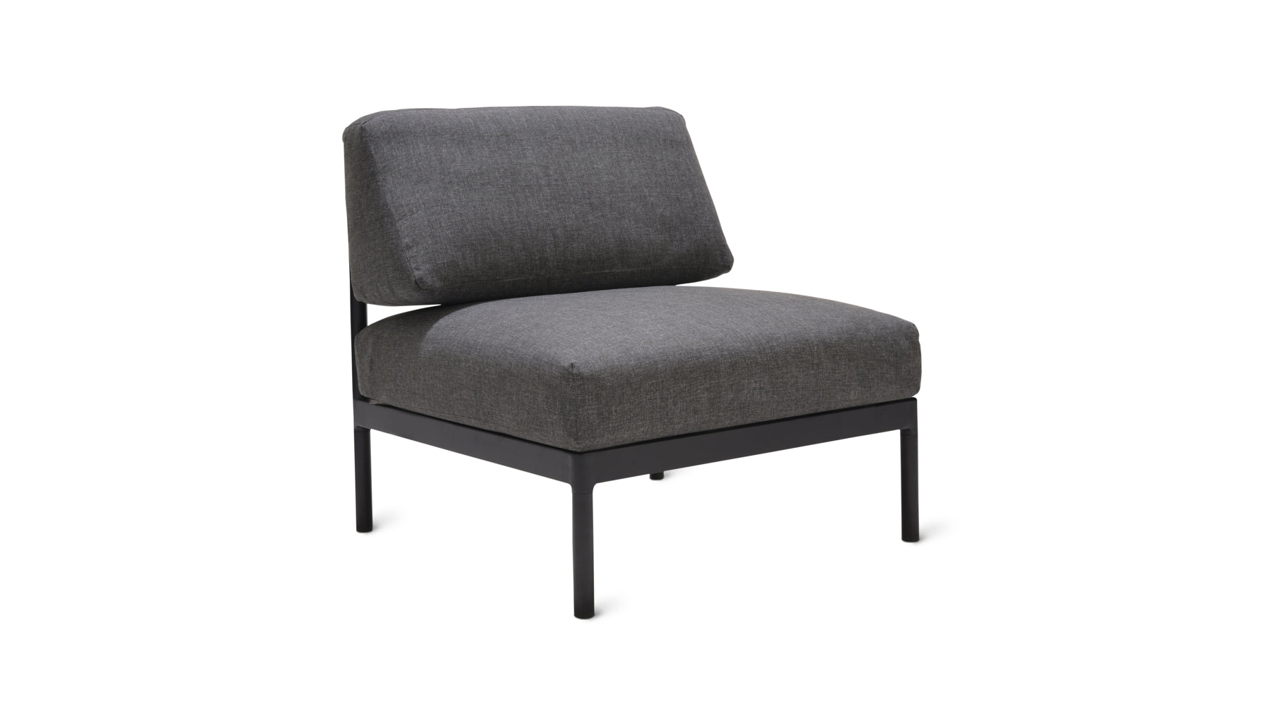 Resort Life Outdoor Armless Chair, Ocean Grey - Image 7
