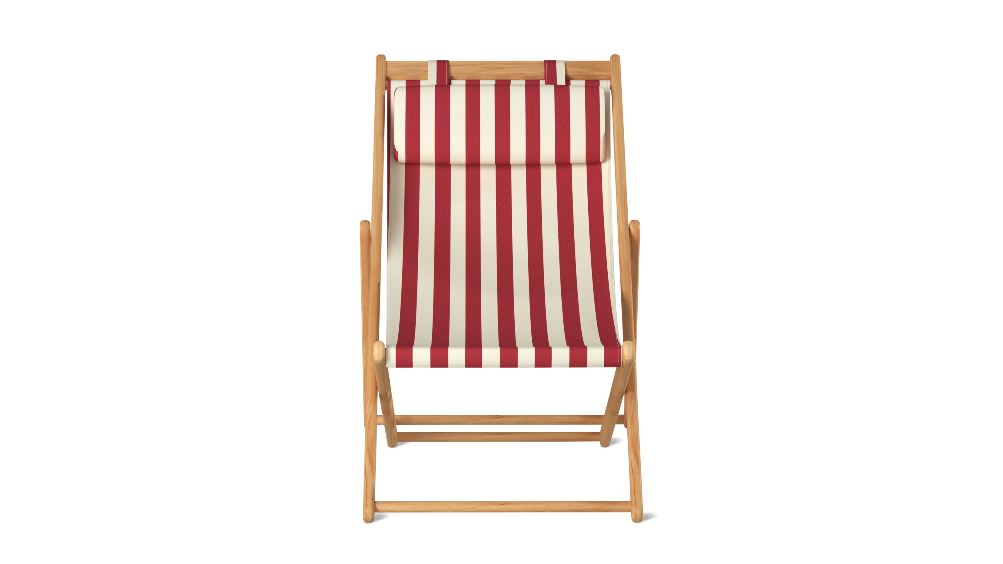 Settle In Outdoor Patio Chair, Large, Scarlet Stripe - Image 1