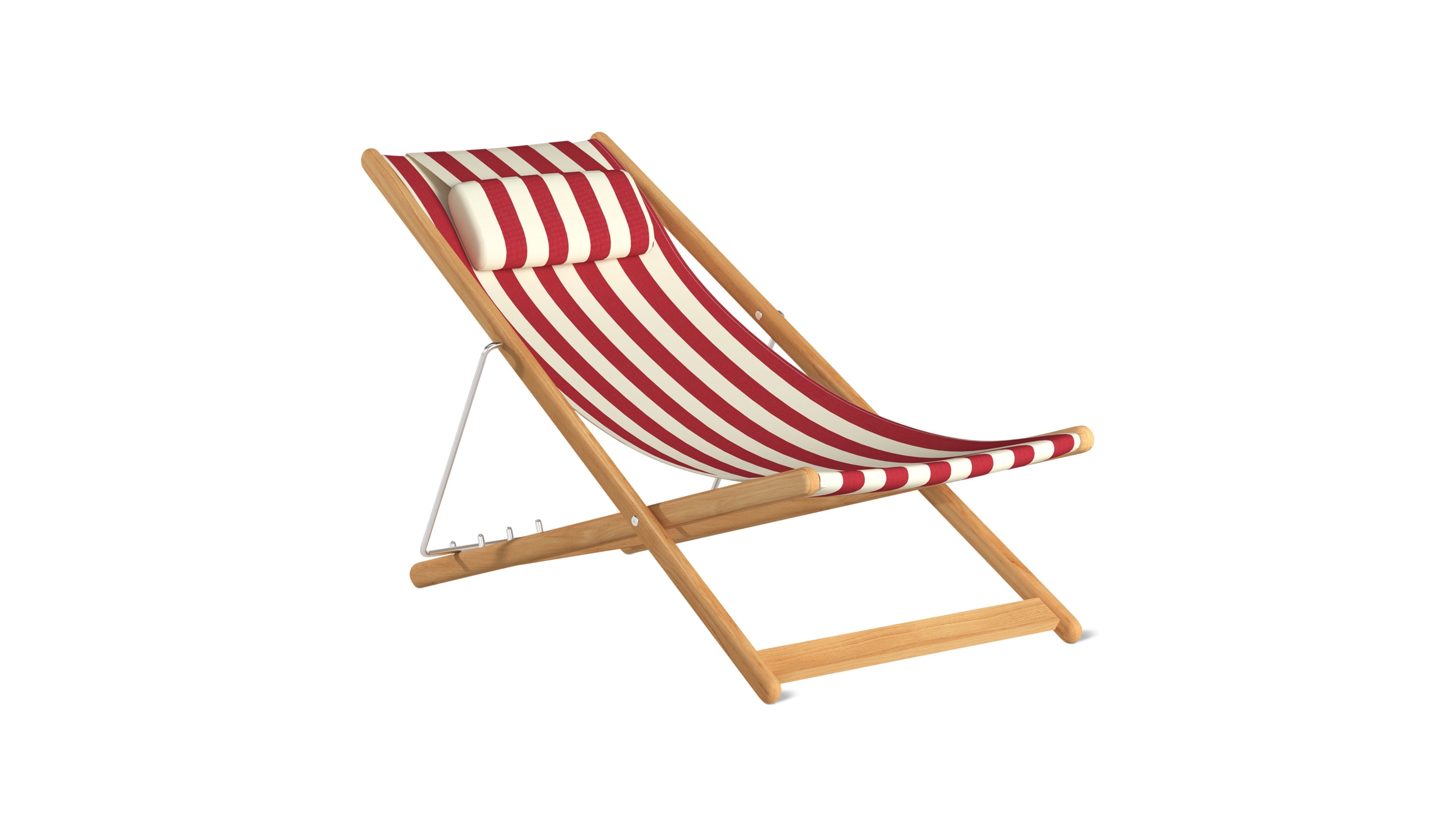 Settle In Outdoor Patio Chair, Small, Scarlet Stripe - Image 6