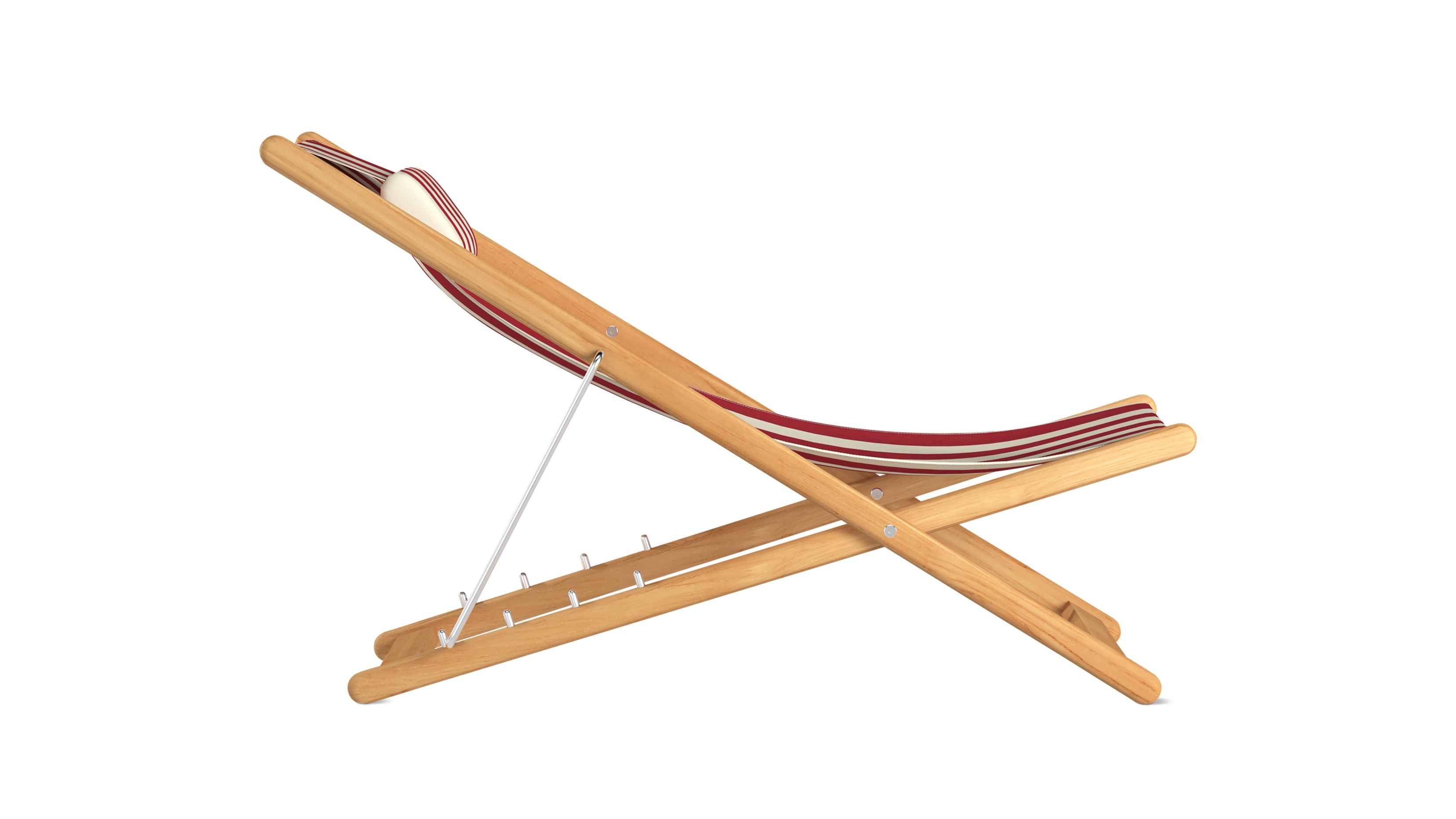 Settle In Outdoor Patio Chair, Small, Scarlet Stripe - Image 6