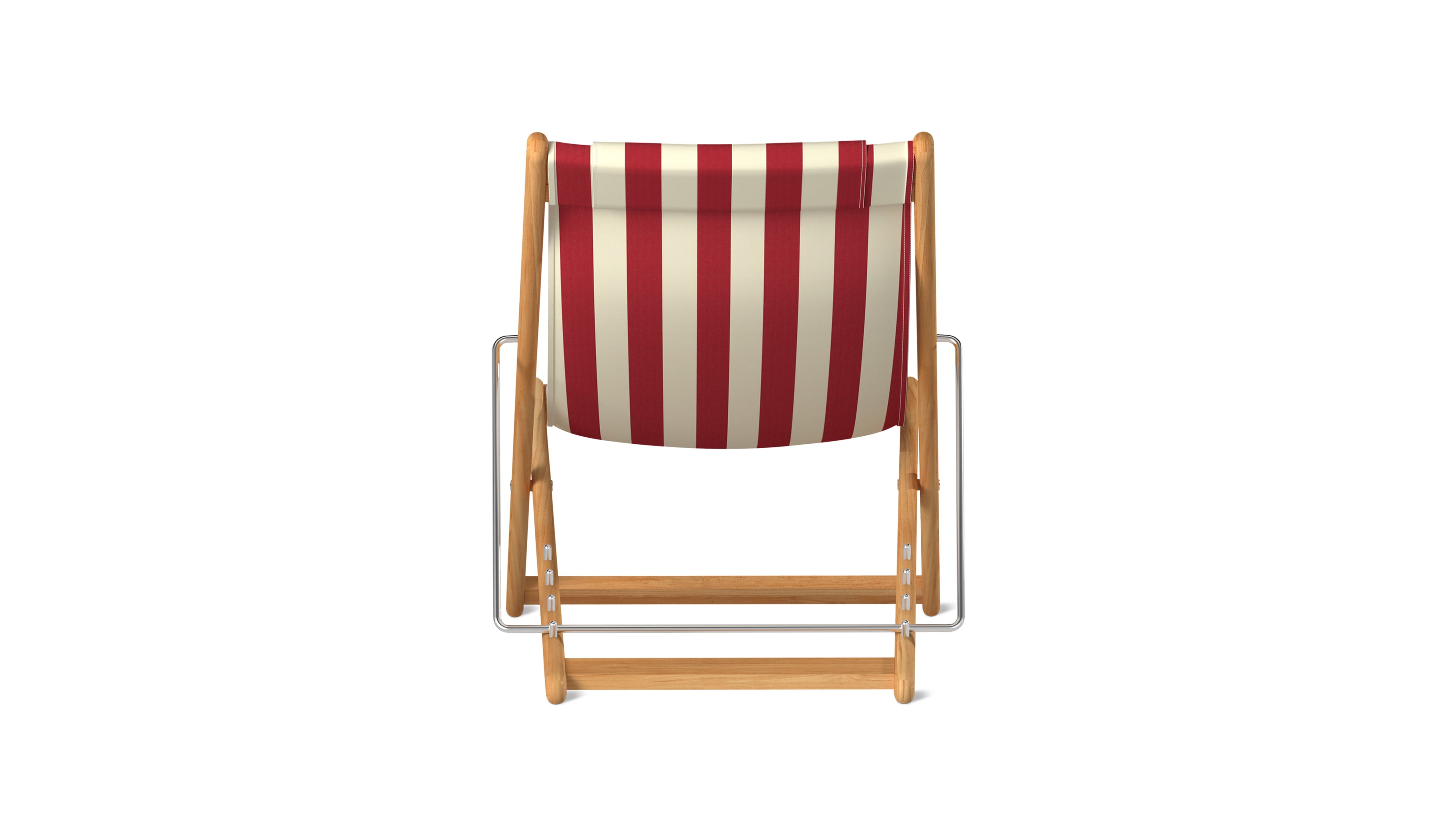 Settle In Outdoor Patio Chair, Small, Scarlet Stripe - Image 6