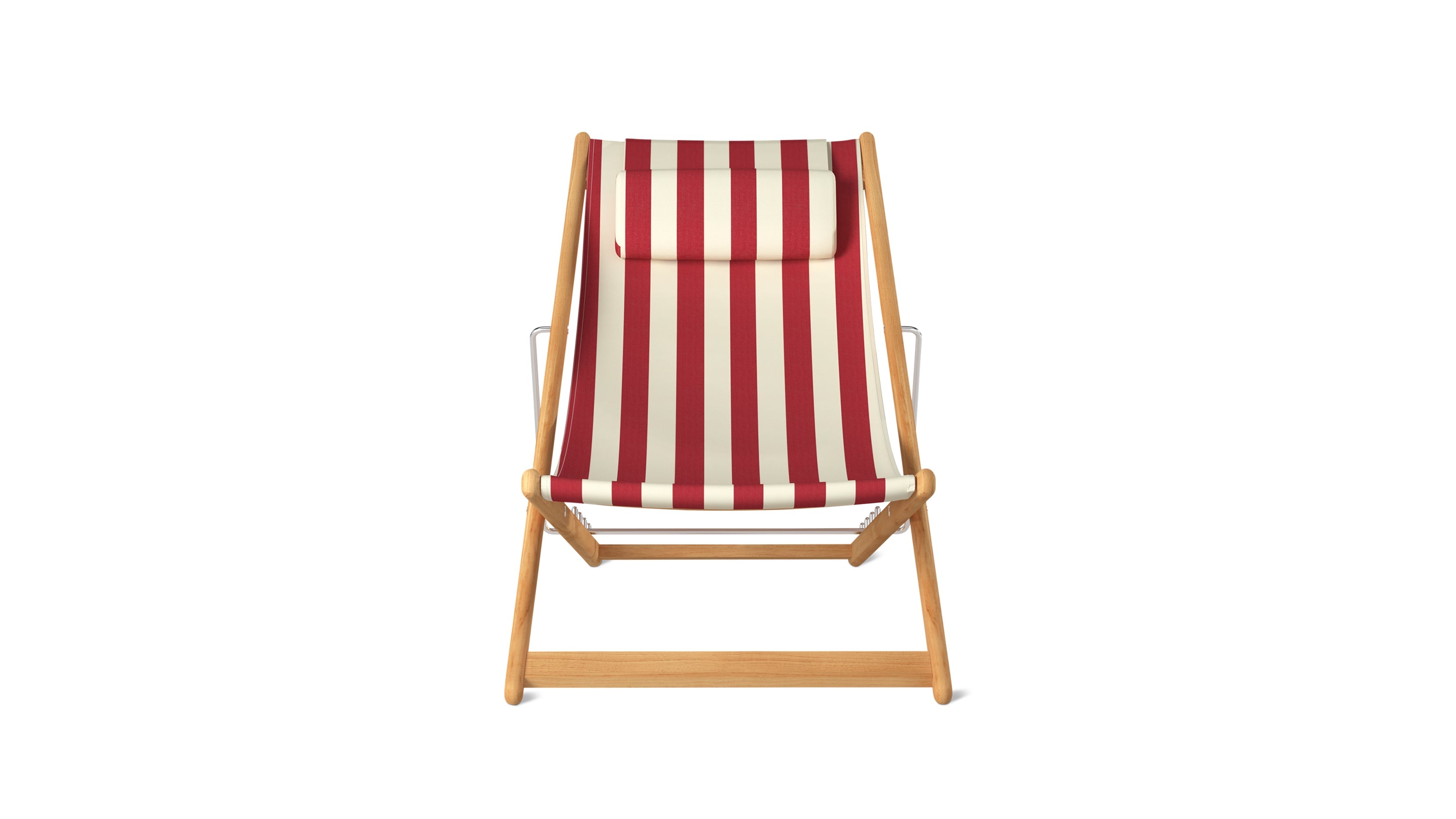 Settle In Outdoor Patio Chair, Small, Scarlet Stripe - Image 1