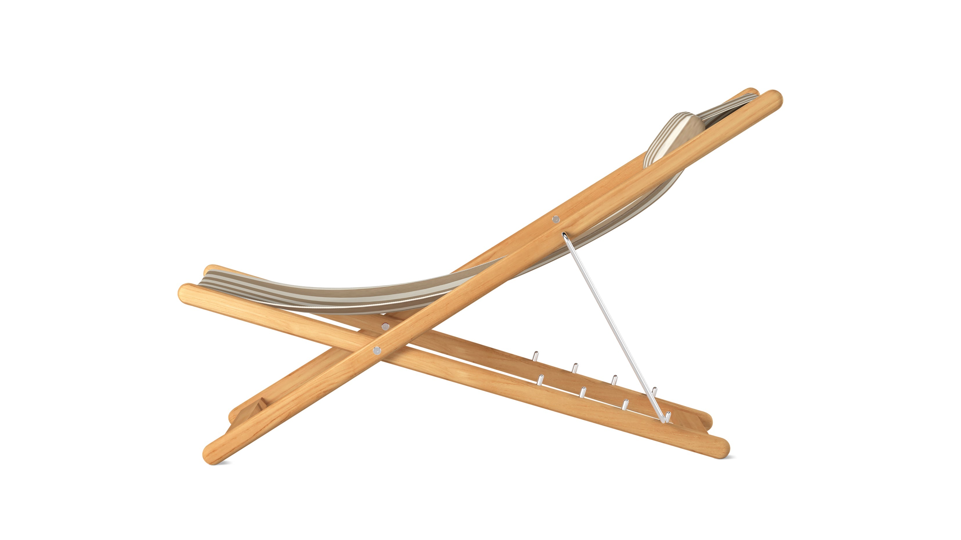 Settle In Outdoor Patio Chair, Small, Tan Stripe - Image 6