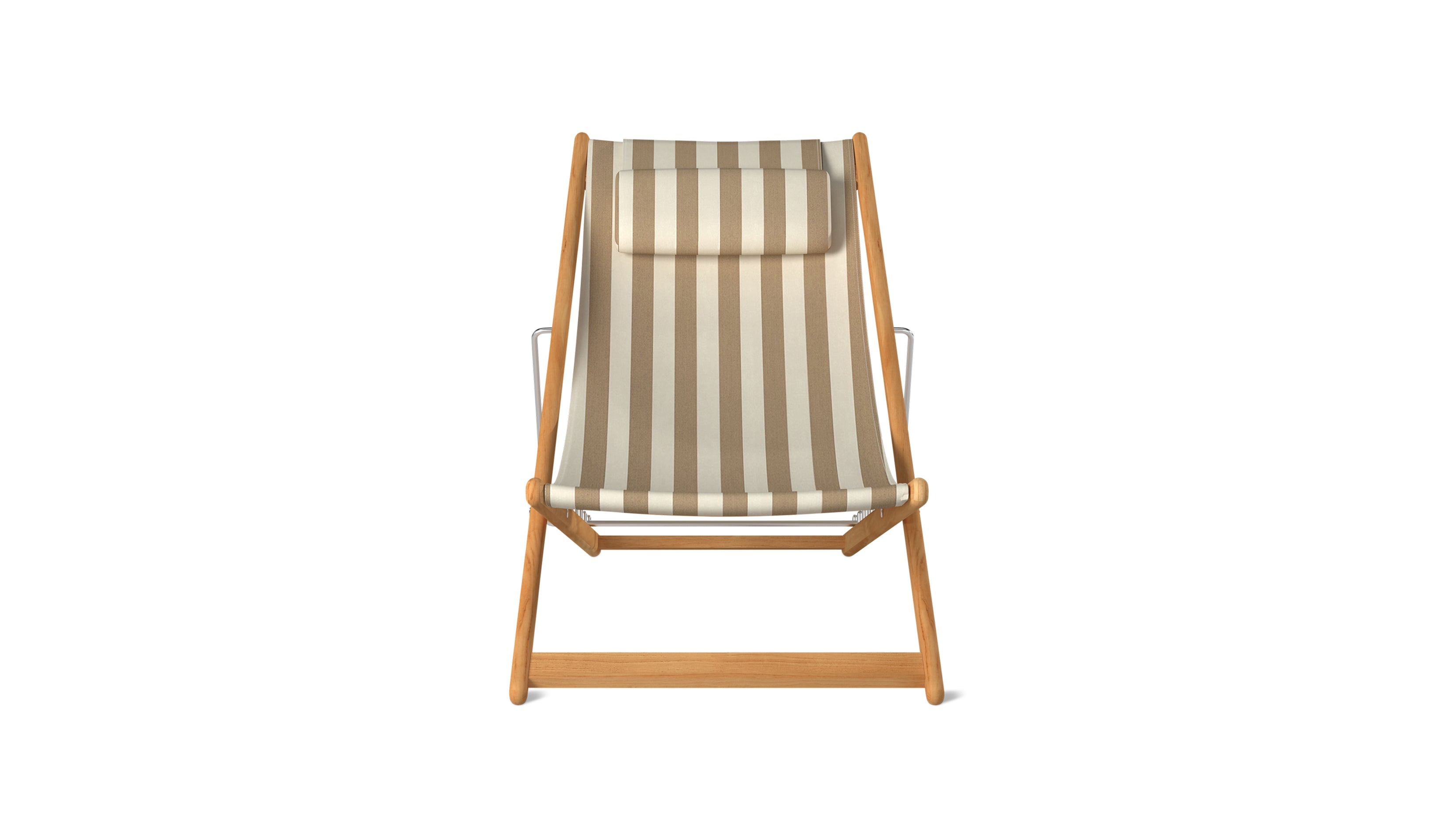 Settle In Outdoor Patio Chair, Small, Tan Stripe - Image 1