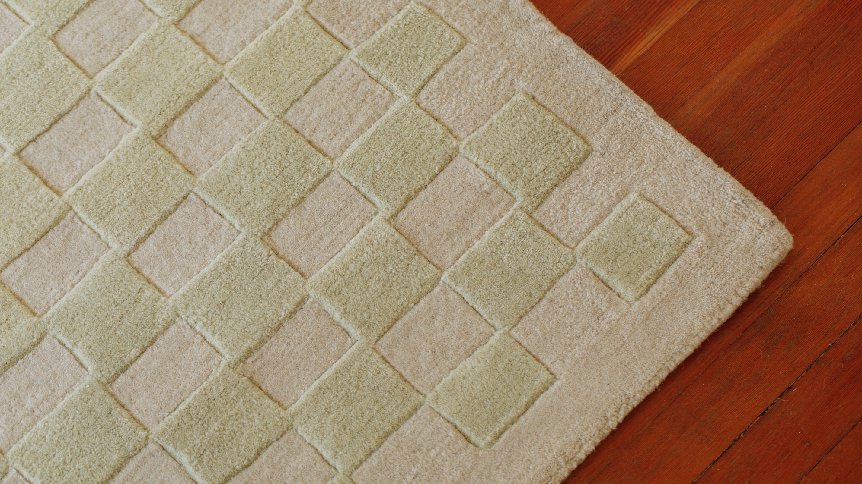 Checkers Rug x Scott Sueme, 5x7, Aloe