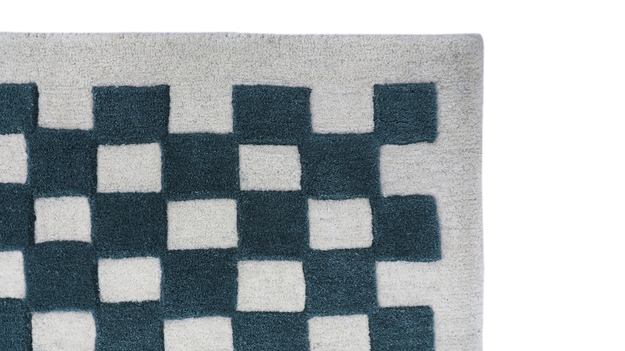 Checkers Rug x Scott Sueme, 5x7, Teal - Image 6