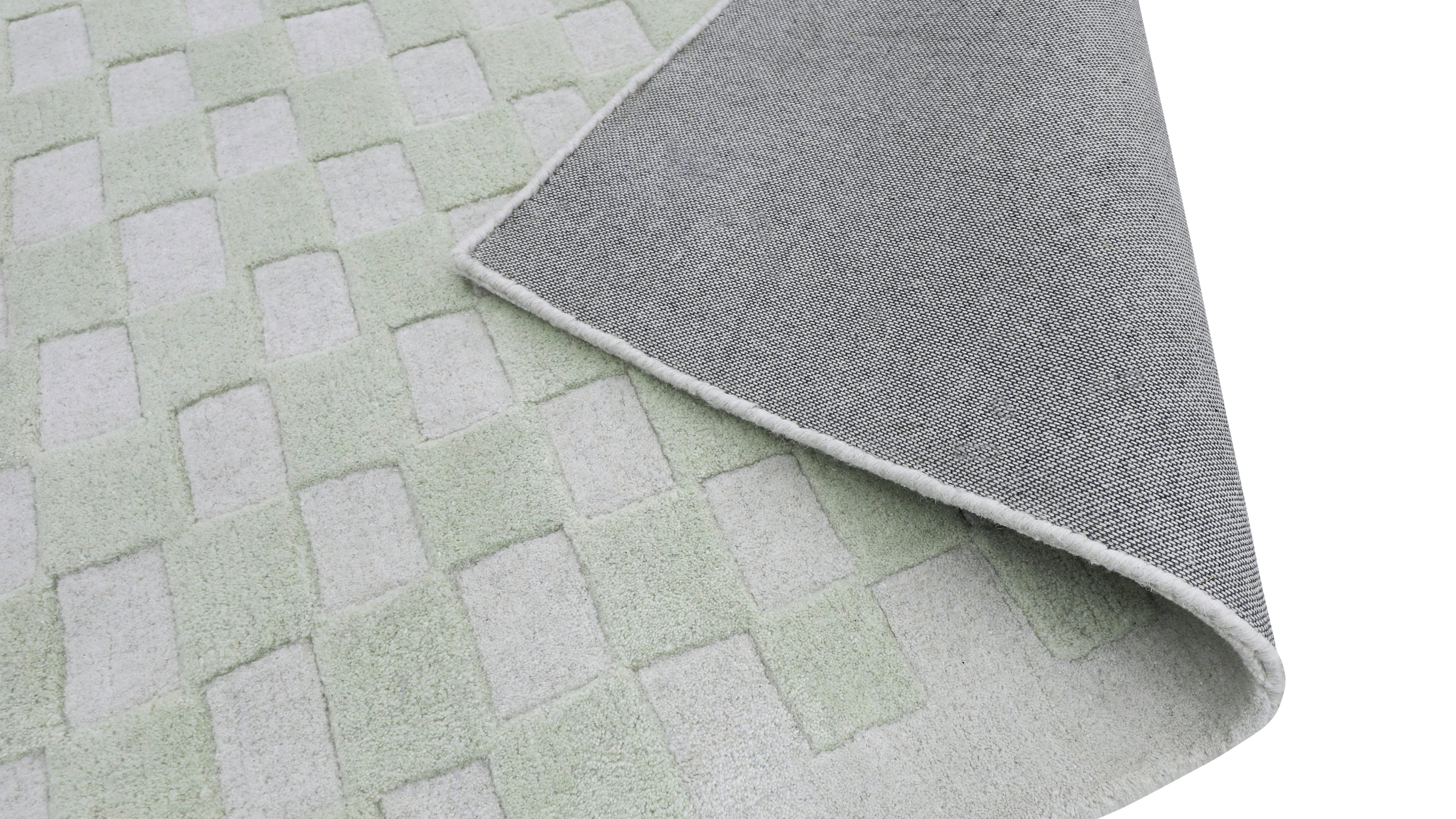Checkers Rug x Scott Sueme, 8x10, Aloe