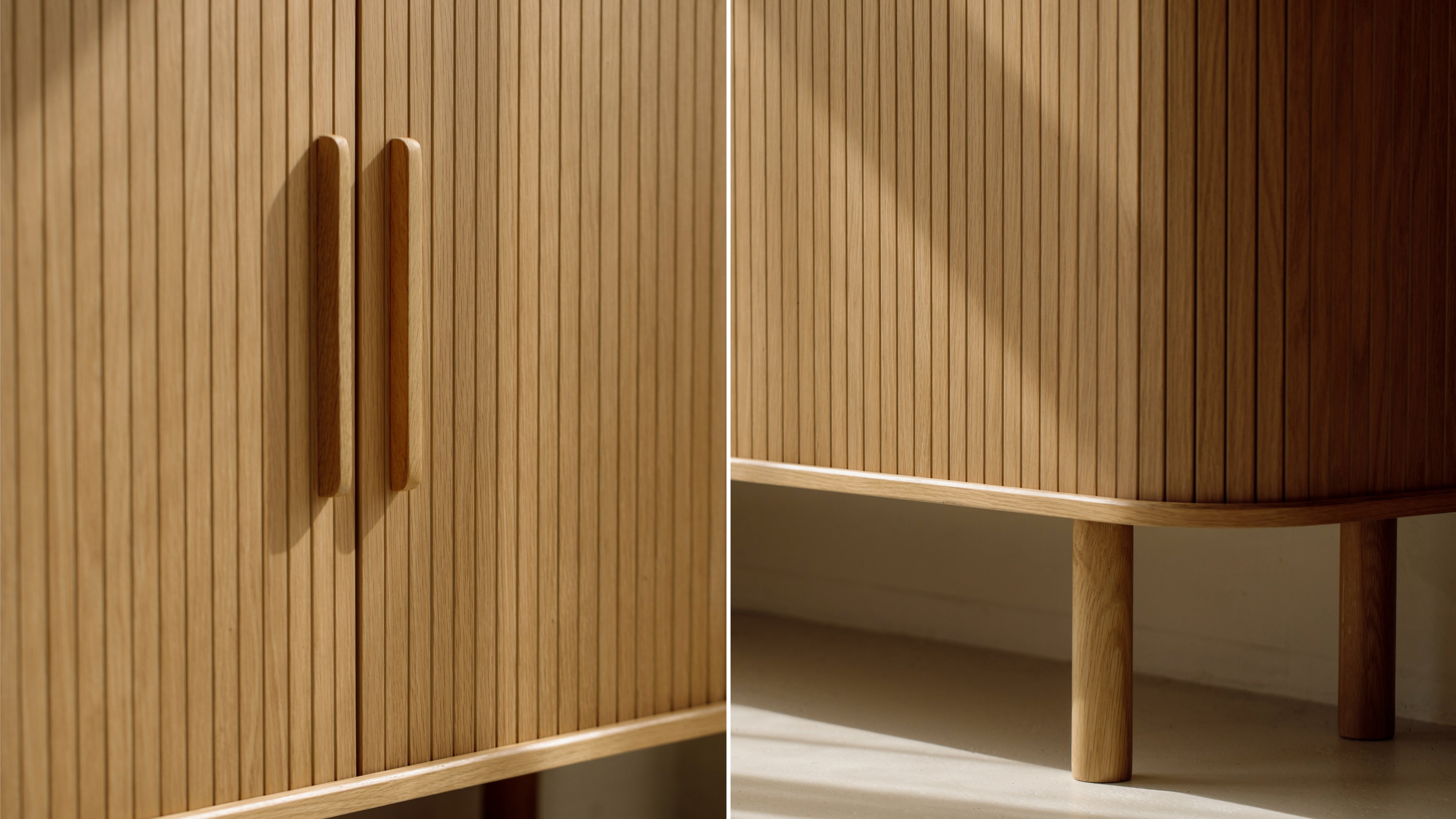 Tambour Wood Sideboard - Sundays Furniture