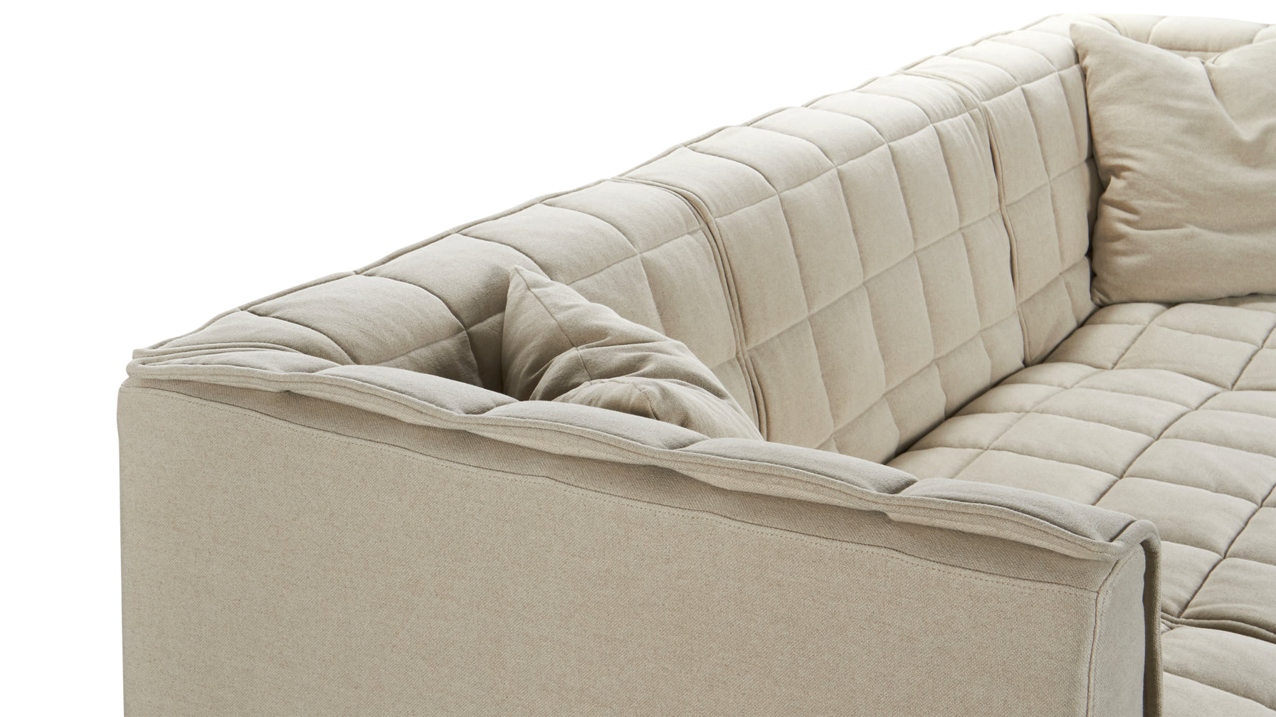 Quilt 2-Piece Modular Sofa, Fawn - Image 6