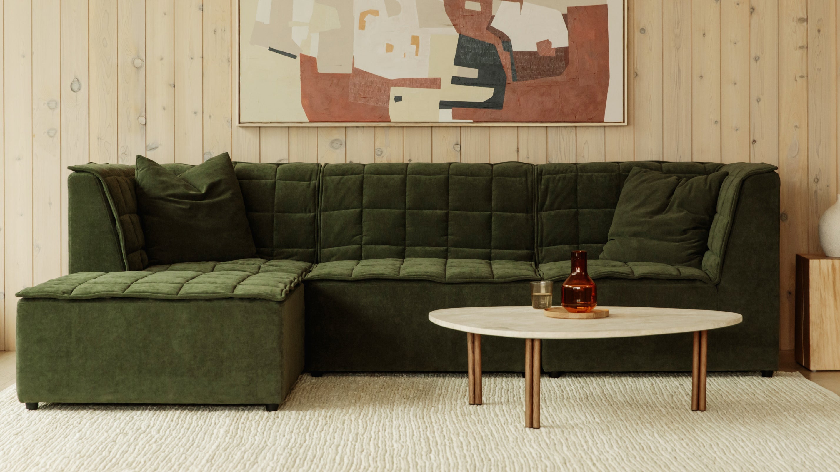 Quilt 5-Piece Modular Sectional, Moss - Image 8