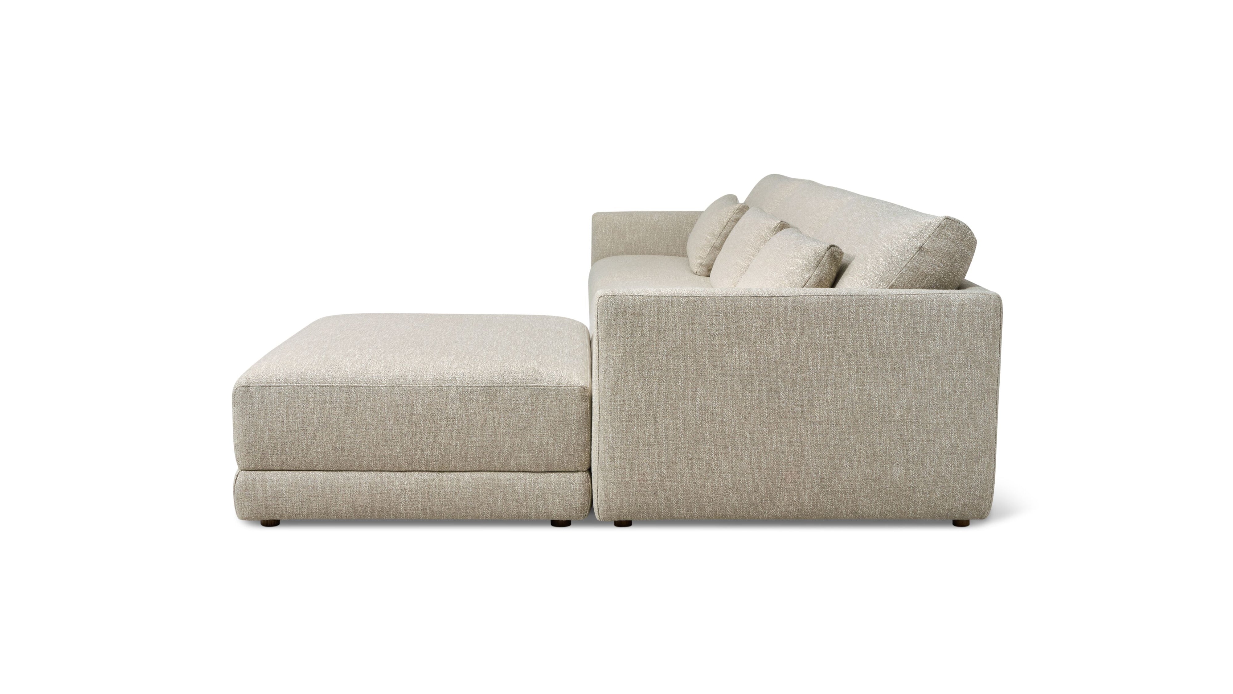 Wind Down 4-Piece Modular Sectional, Flax