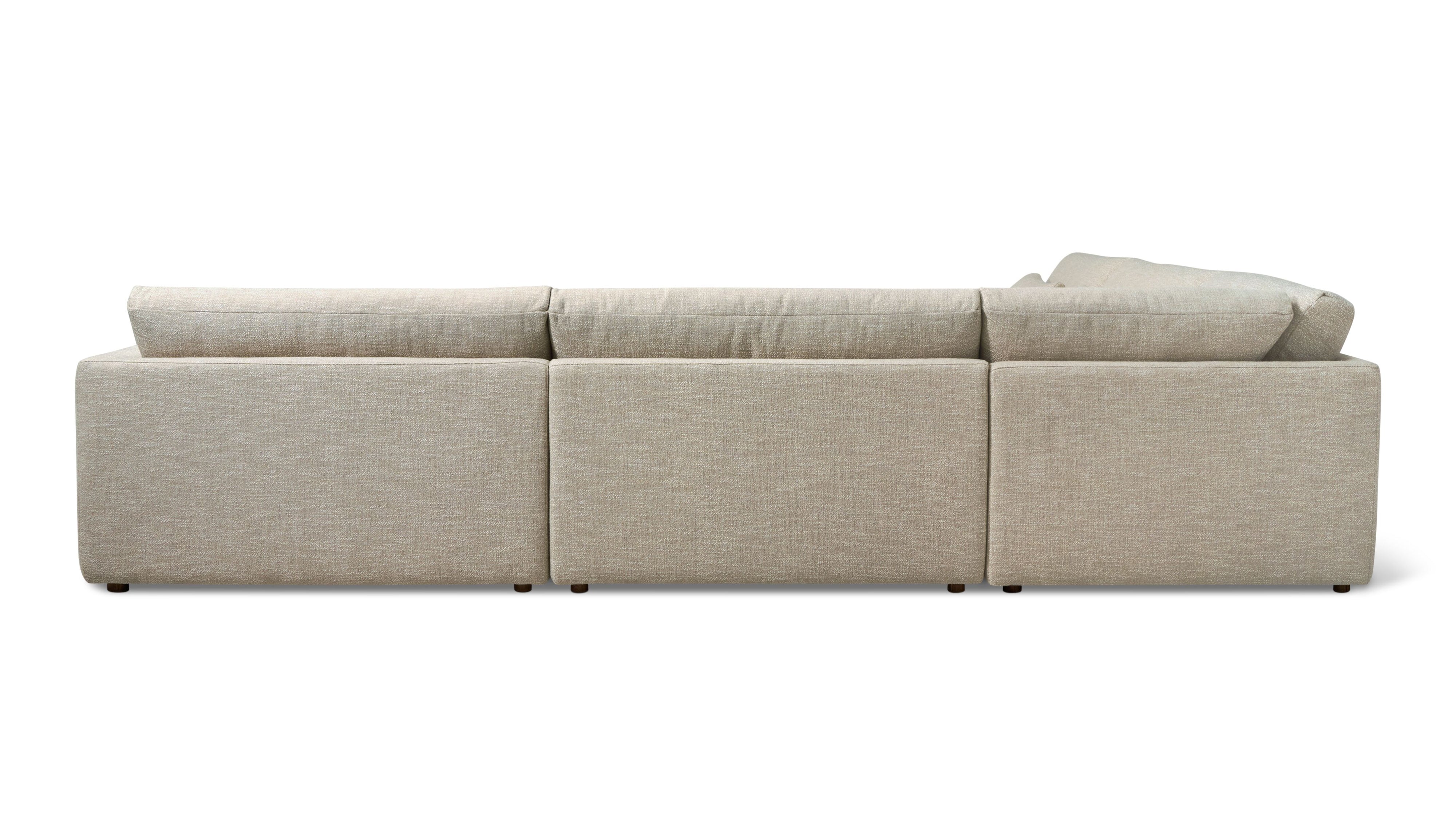 Wind Down 5-Piece Modular Sectional Closed, Flax