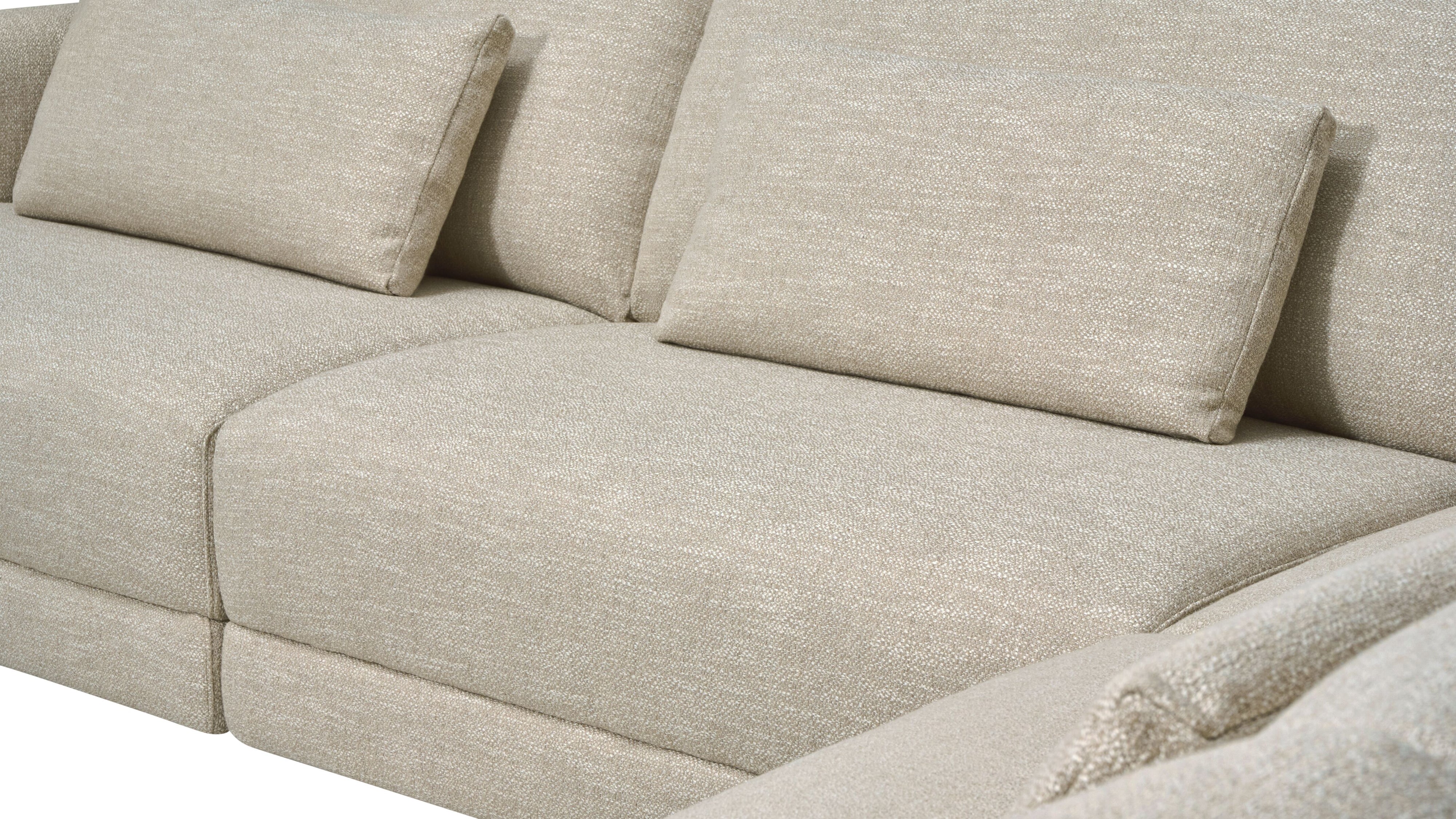 Wind Down 5-Piece Modular Sectional Closed, Flax